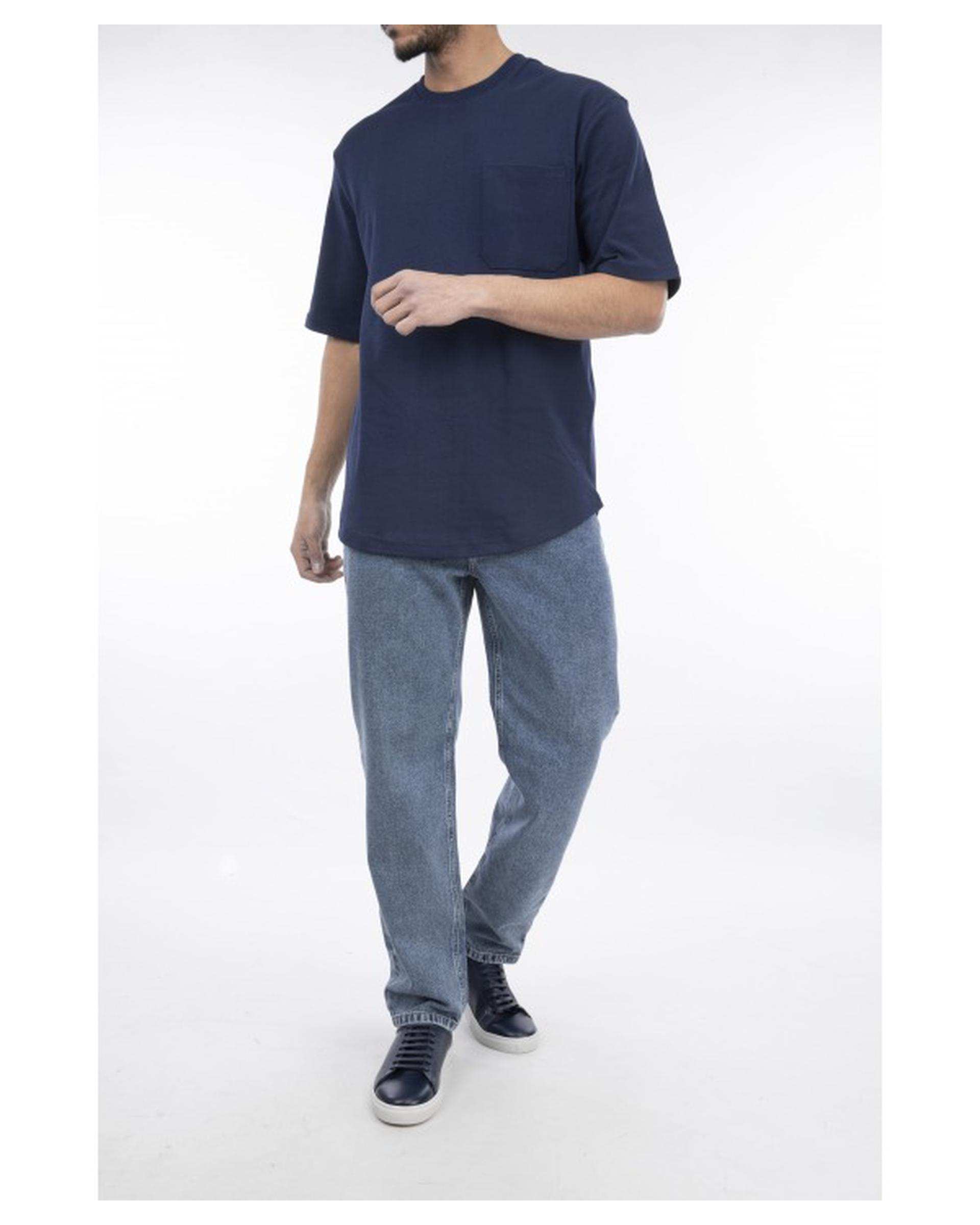 تی شرت مردانه لانگ سرمه ای آر ان اس RNS کد 12031855