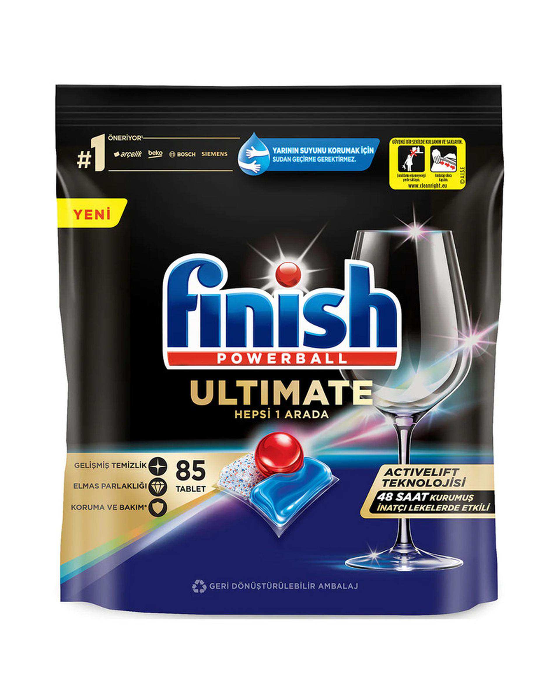 قرص ماشین ظرفشویی فینیش Finish مدل Ultimate Hepsi 1 Arada بسته 85 عددی