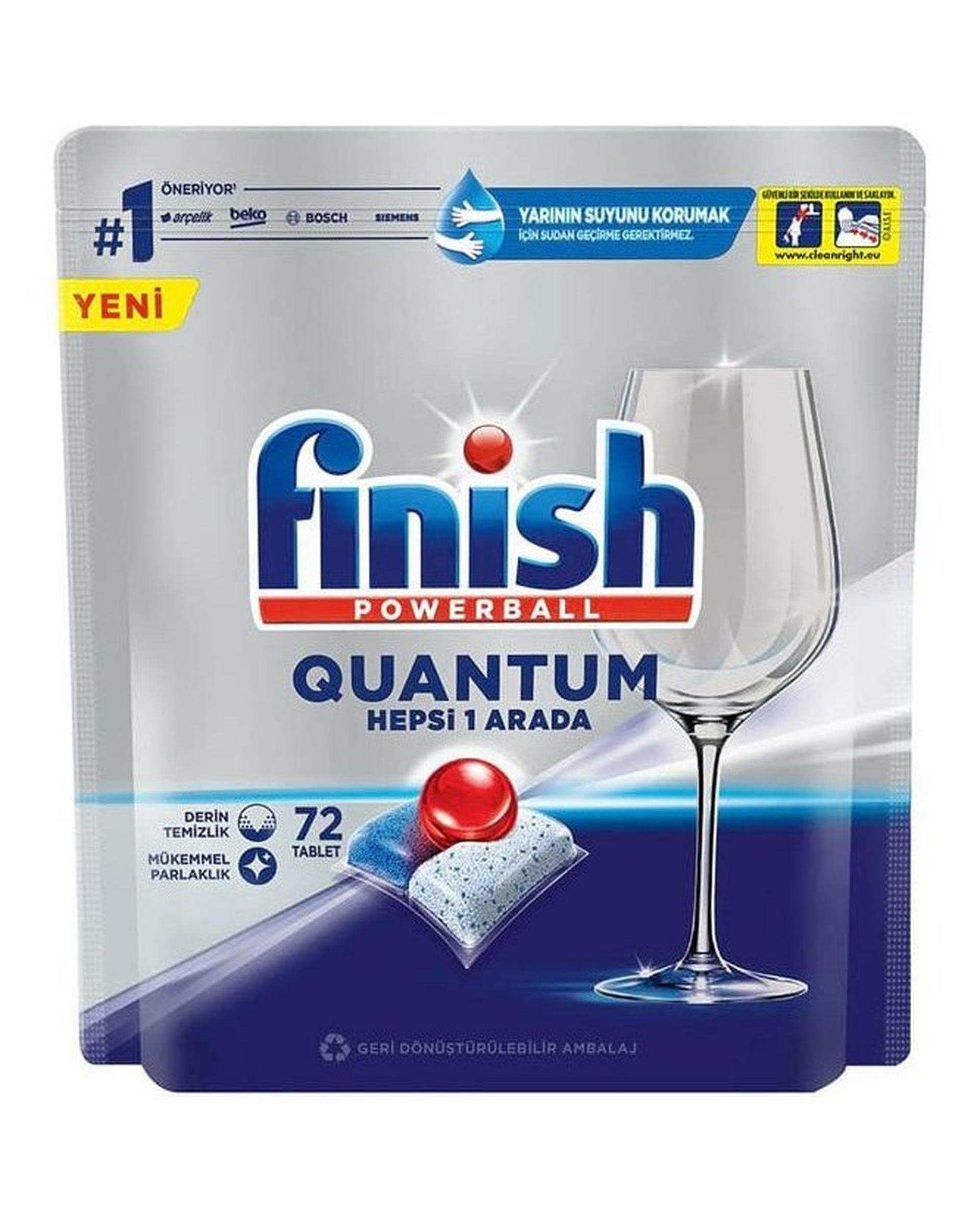 قرص ماشین ظرفشویی فینیش Finish مدل کوانتوم Quantum Dishwasher بسته 72 عددی