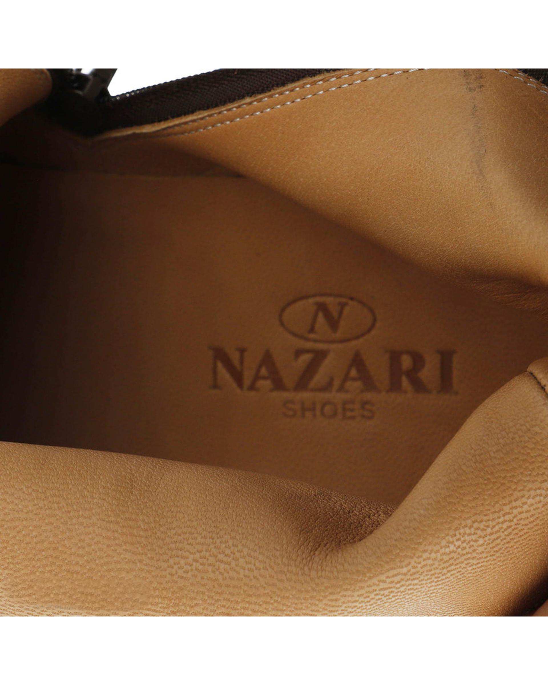 نیم بوت چرم مردانه قهوه ای نظری Nazari مدل SM03