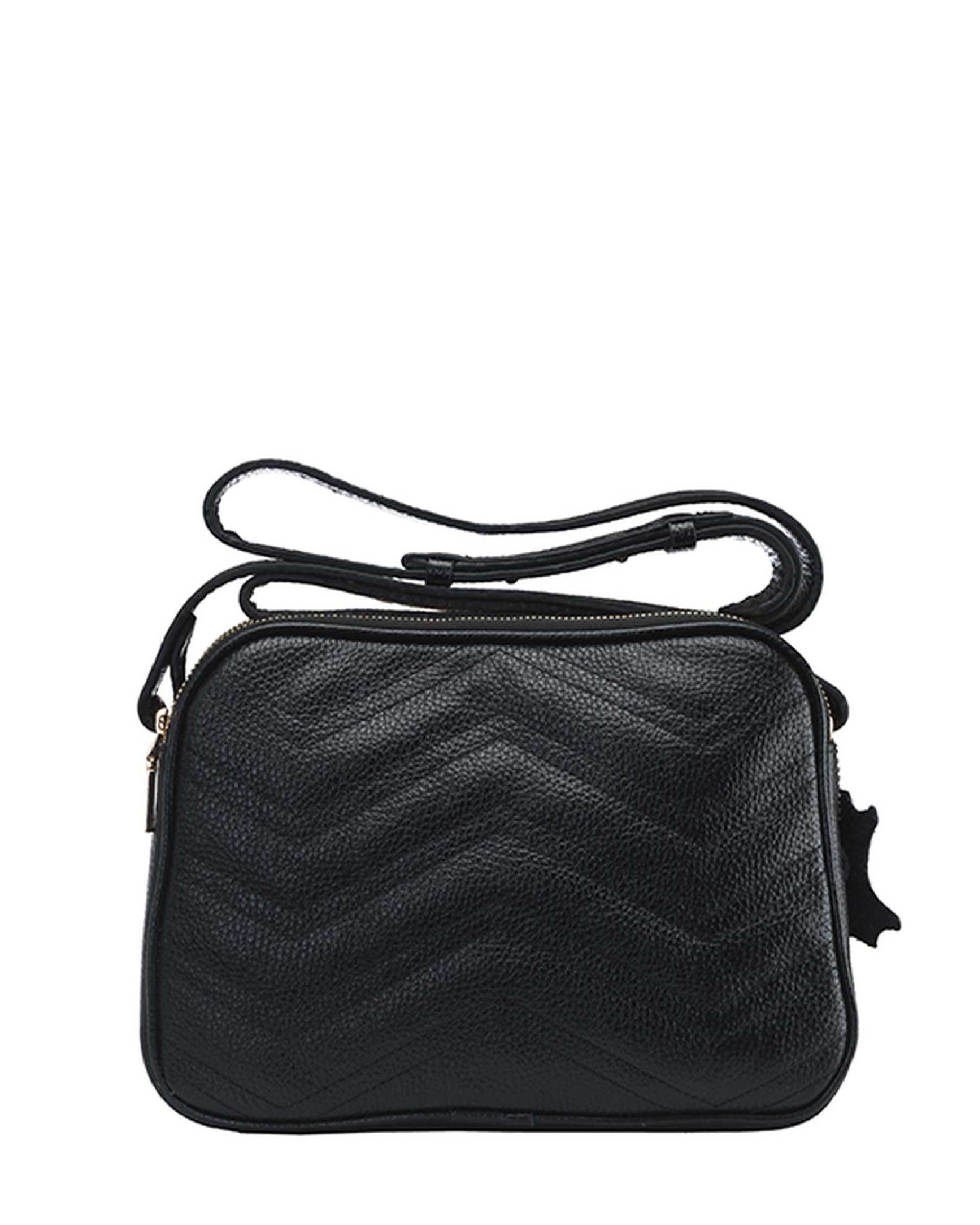 کیف چرم زنانه دوشی مشکی صاد Saad مدل RZ3301