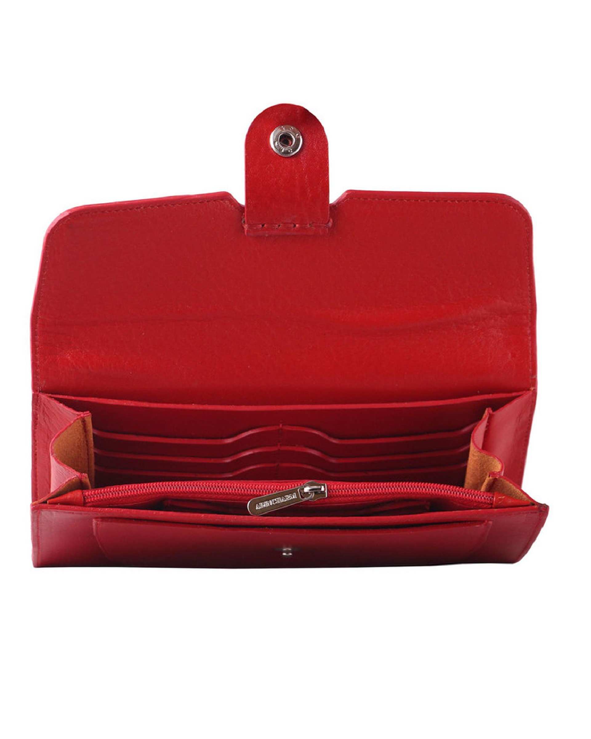 کیف پول چرم زنانه قرمز چرم بارز Charm Barez مدل DM79