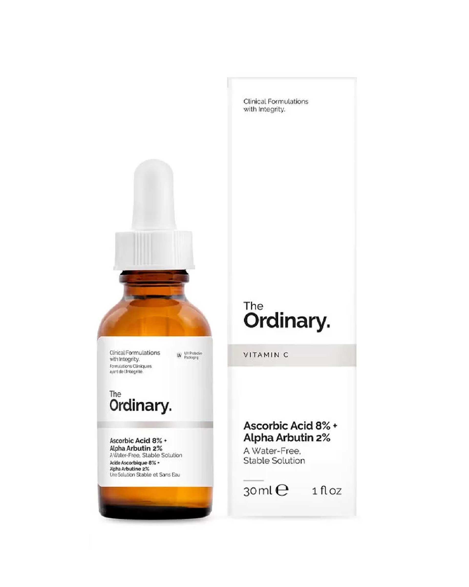 سرم صورت اوردینری The Ordinary حاوی آسکوربیک اسید 8% و آلفا آربوتین 2% حجم 30ml