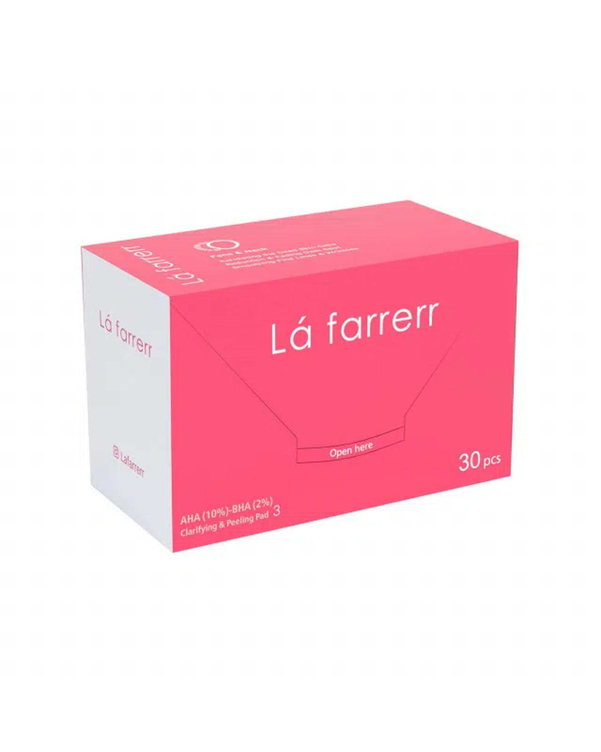 پد پاکسازی کننده و لایه بردار پوست لافارر La Farrerr حاوی AHA 10% و 2% BHA بسته 30 عددی شماره 3