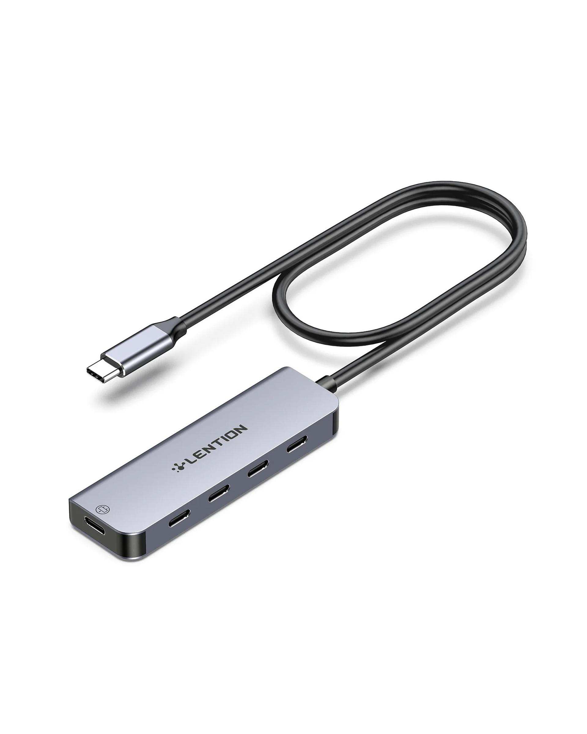 هاب 5 پورت USB-C لنشن Lention مدل CE31 خاکستری