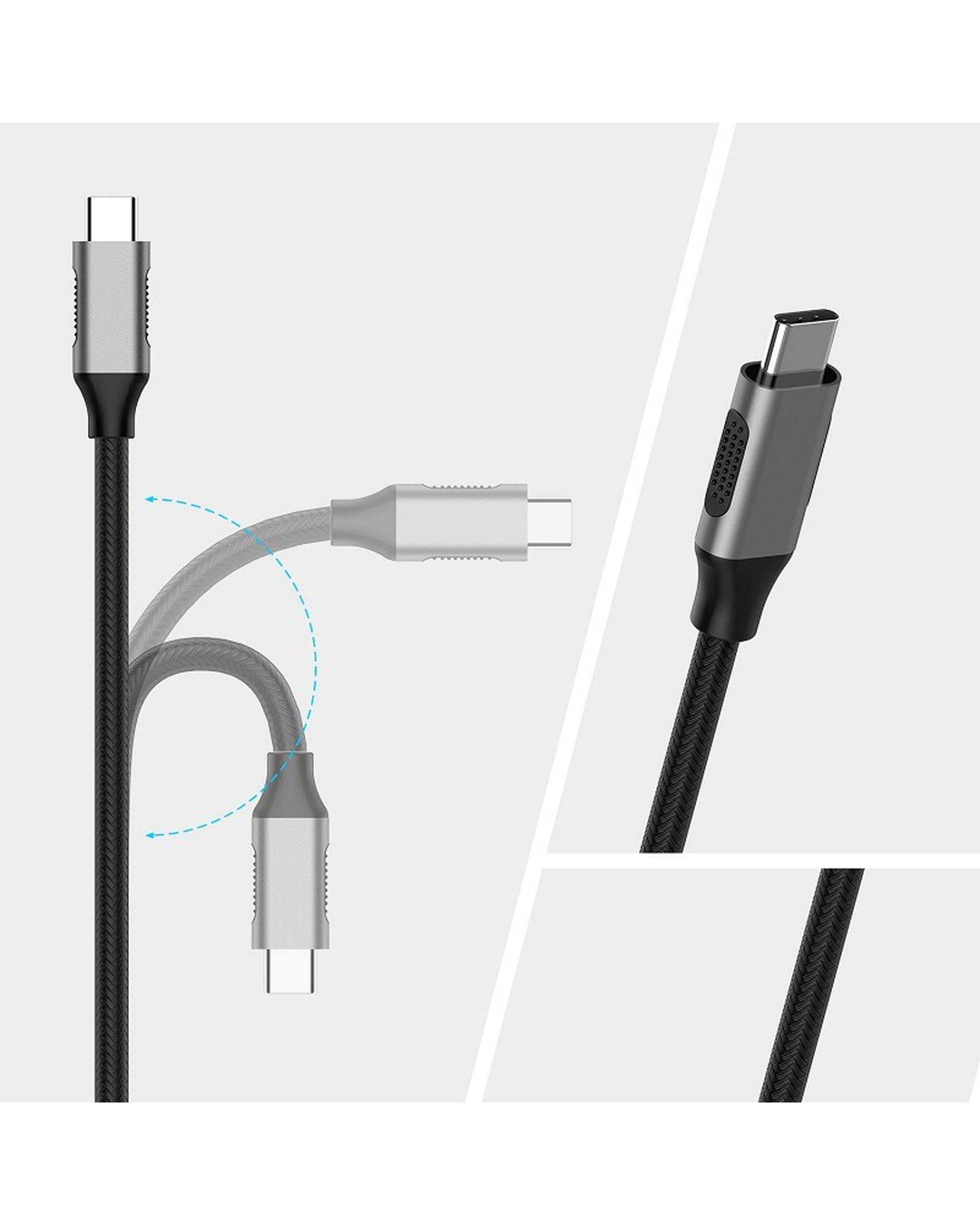 کابل تبدیل USB-C به HDMI لنشن Lention مدل CU707 طول 1.8 متر خاکستری