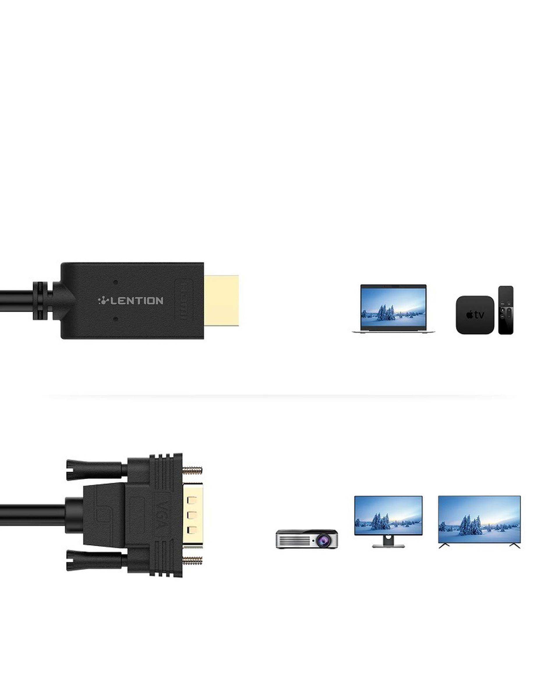 مبدل HDMI به VGA لنشن Lention مدل CB-HV مشکی