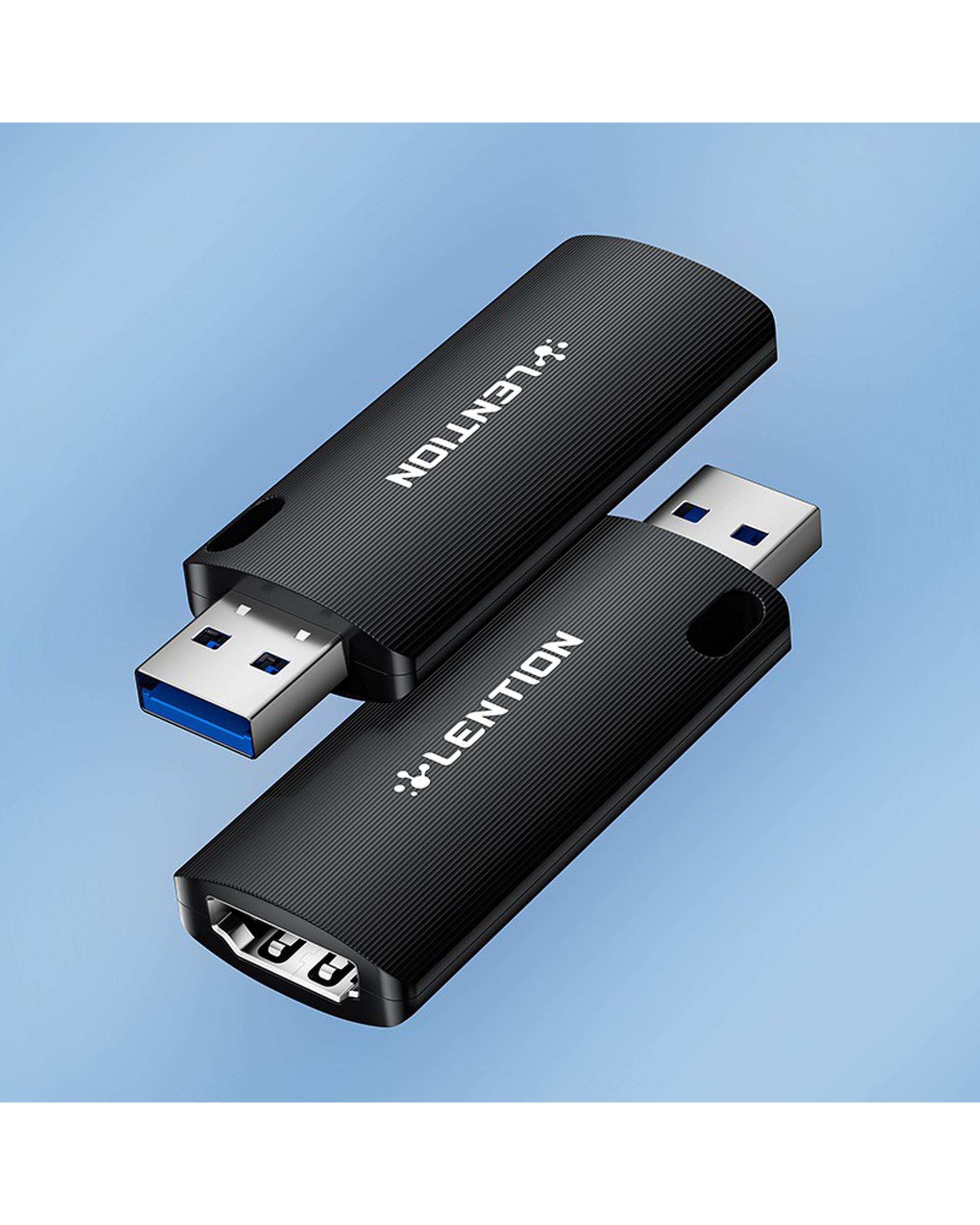 مبدل HDMI به USB لنشن Lention مدل V20 مشکی