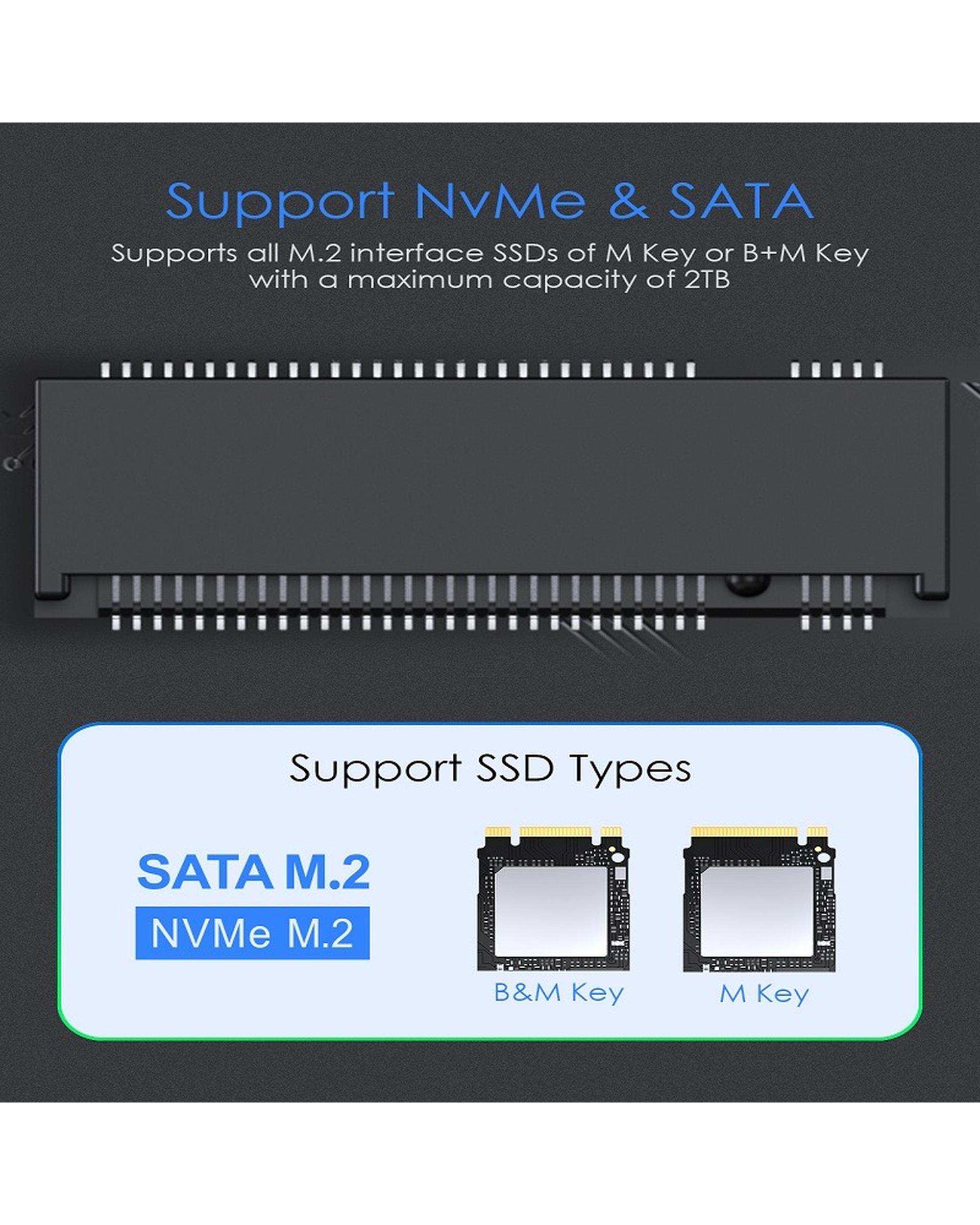 مبدل USB-C به M.2 لنشن Lention مدل C9B مشکی