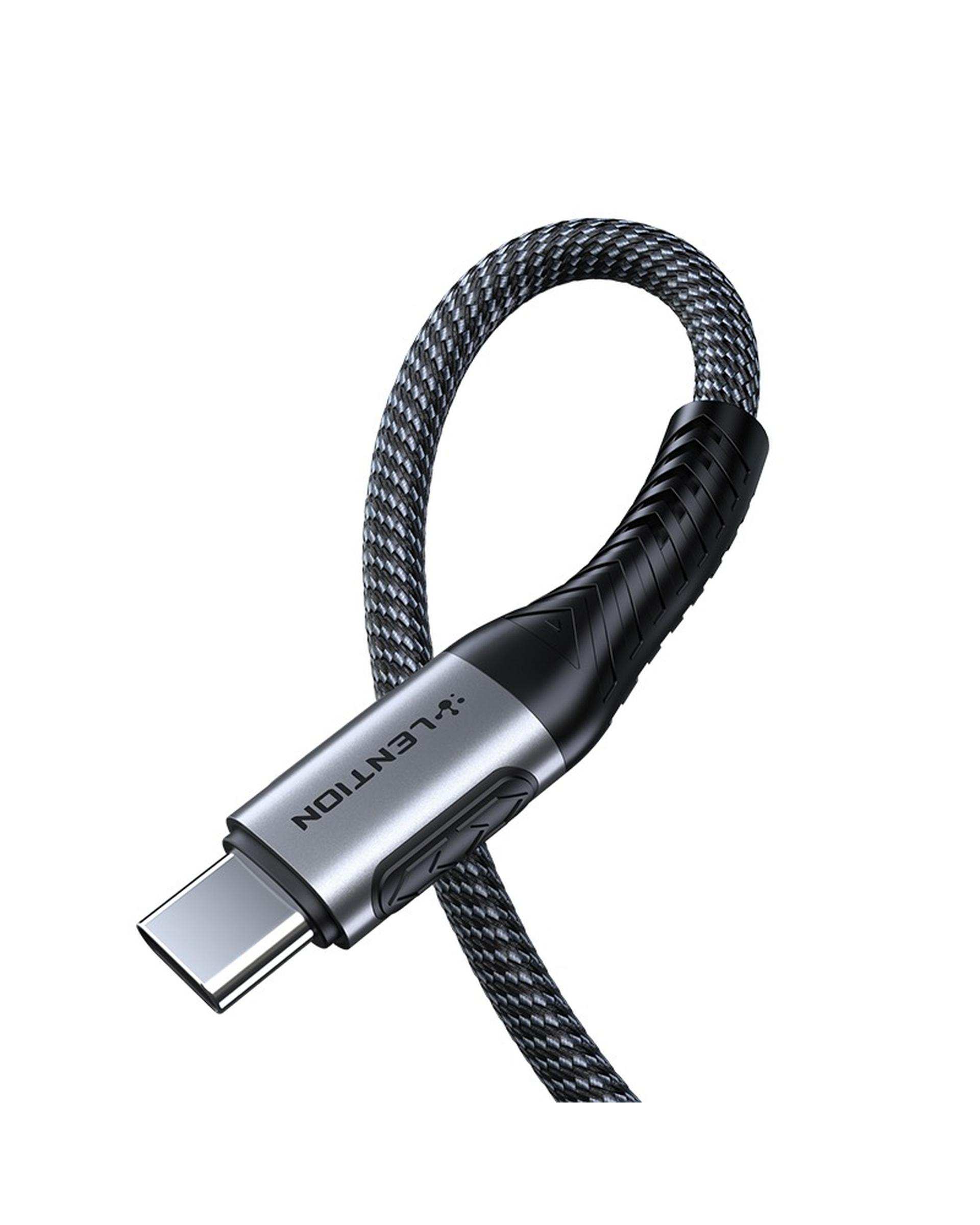 کابل تبدیل USB-A به USB-C خاکستری لنشن Lention مدل ACE-6A طول 0.5 متر