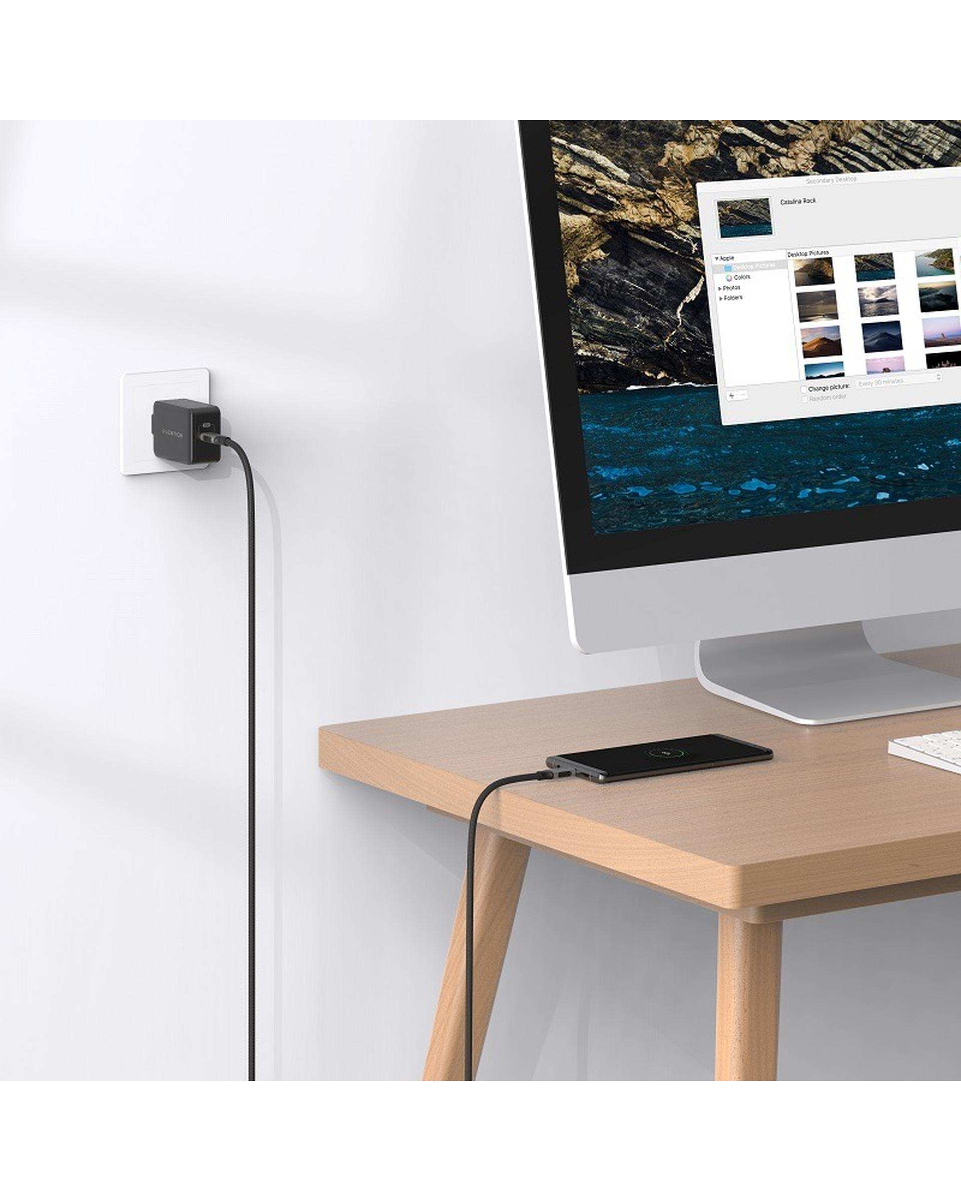 کابل تبدیل USB-C به USB-C خاکستری لنشن Lention مدل CCN-100W طول 1 متر