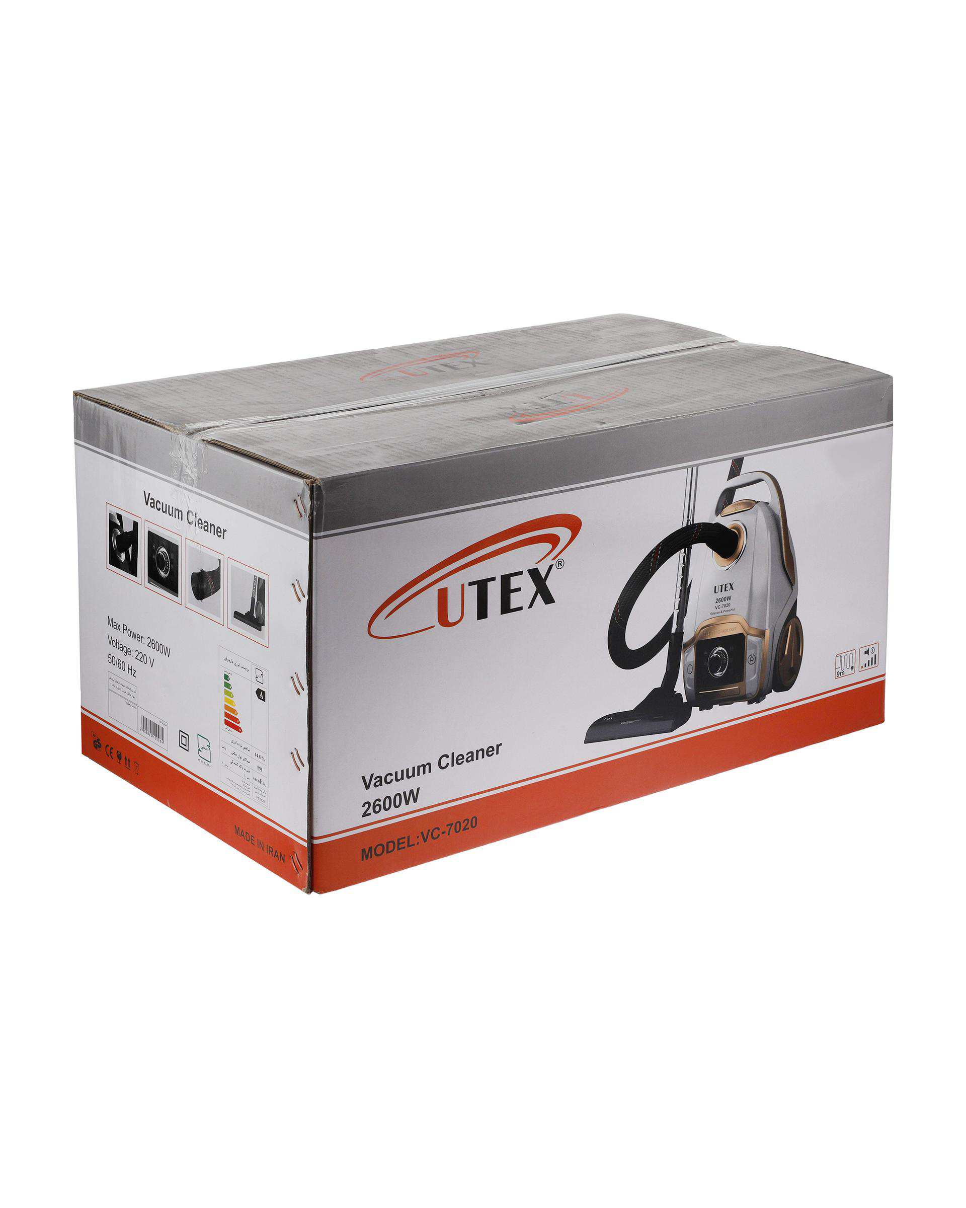 جاروبرقی ولومی سفید طلایی یوتکث Utex مدل VC-7020