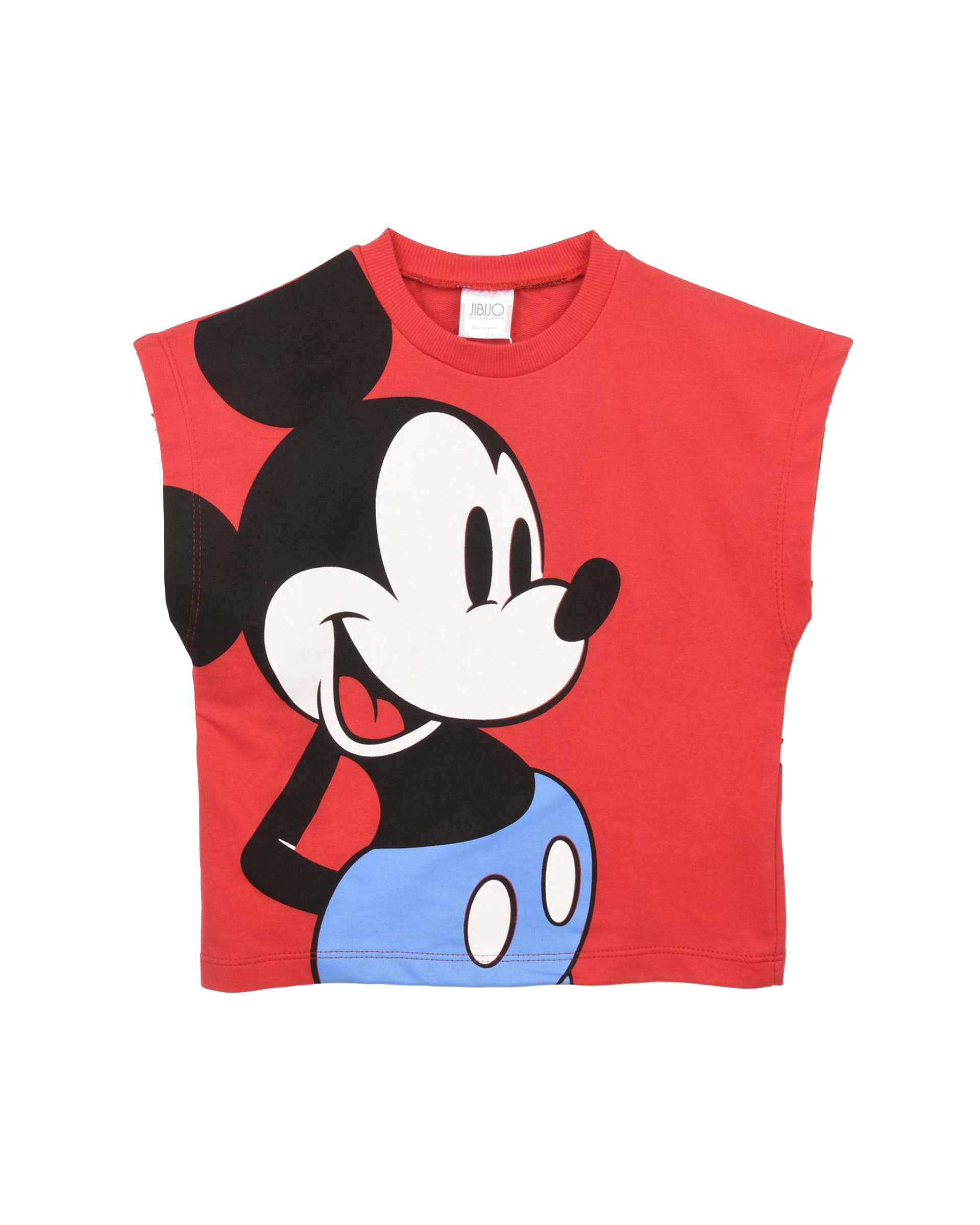 ست تاپ و شلوارک بچگانه قرمز جی بی جو طرح Happy Mickey مدل 3155