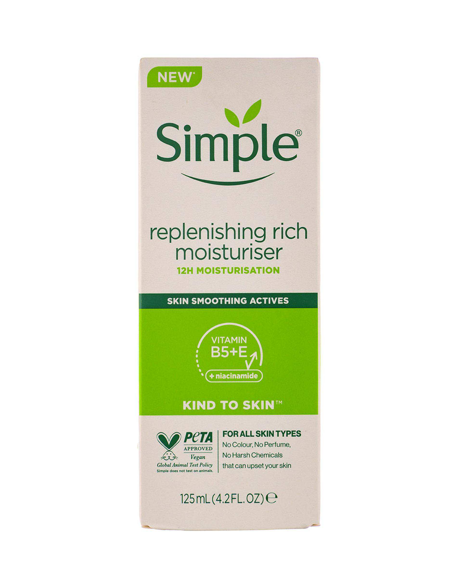 کرم آبرسان و مرطوب کننده سیمپل Simple مدل Replenishing Rich حجم 125ml