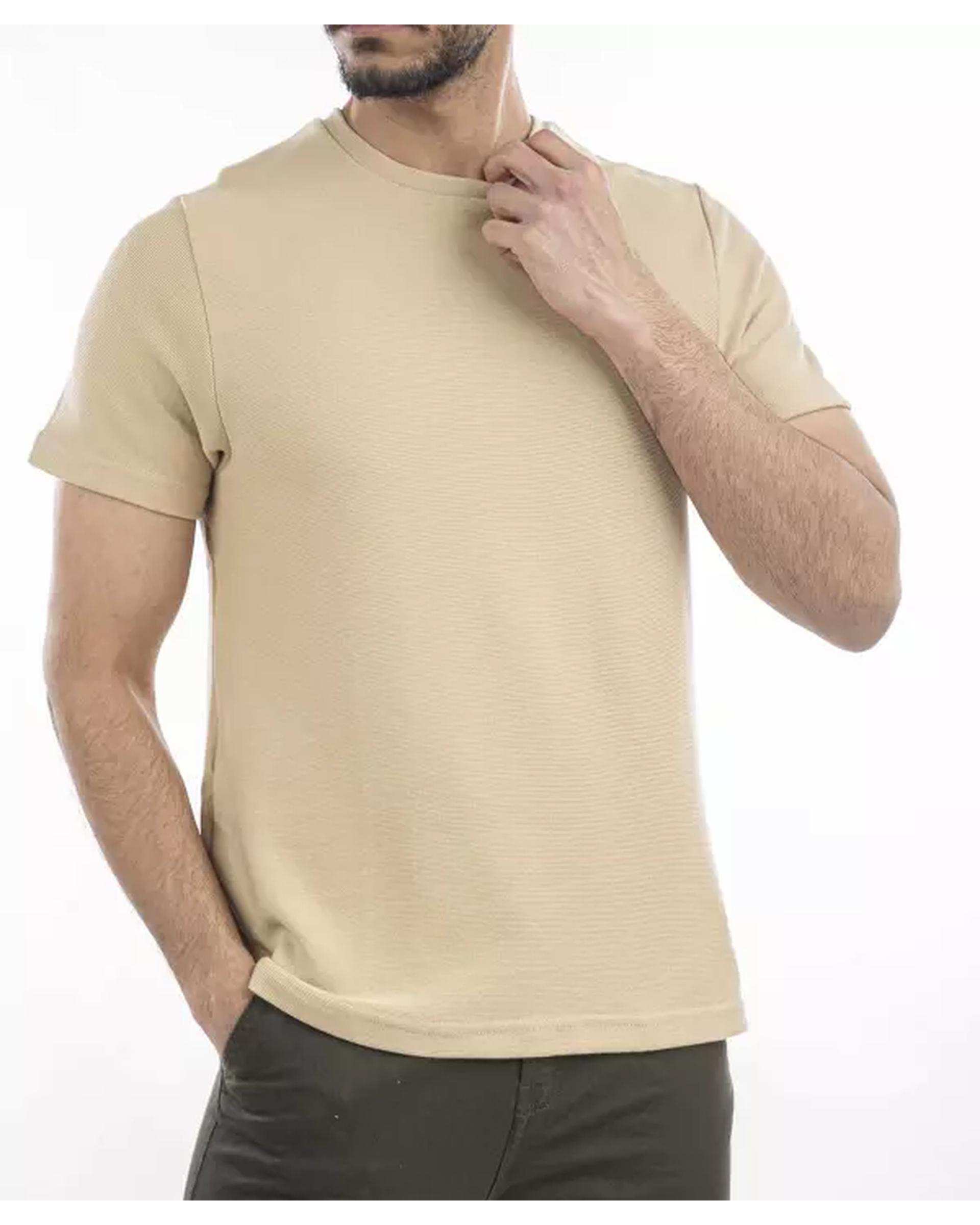 تی شرت مردانه یقه گرد کرم آر ان اس RNS کد 12021941