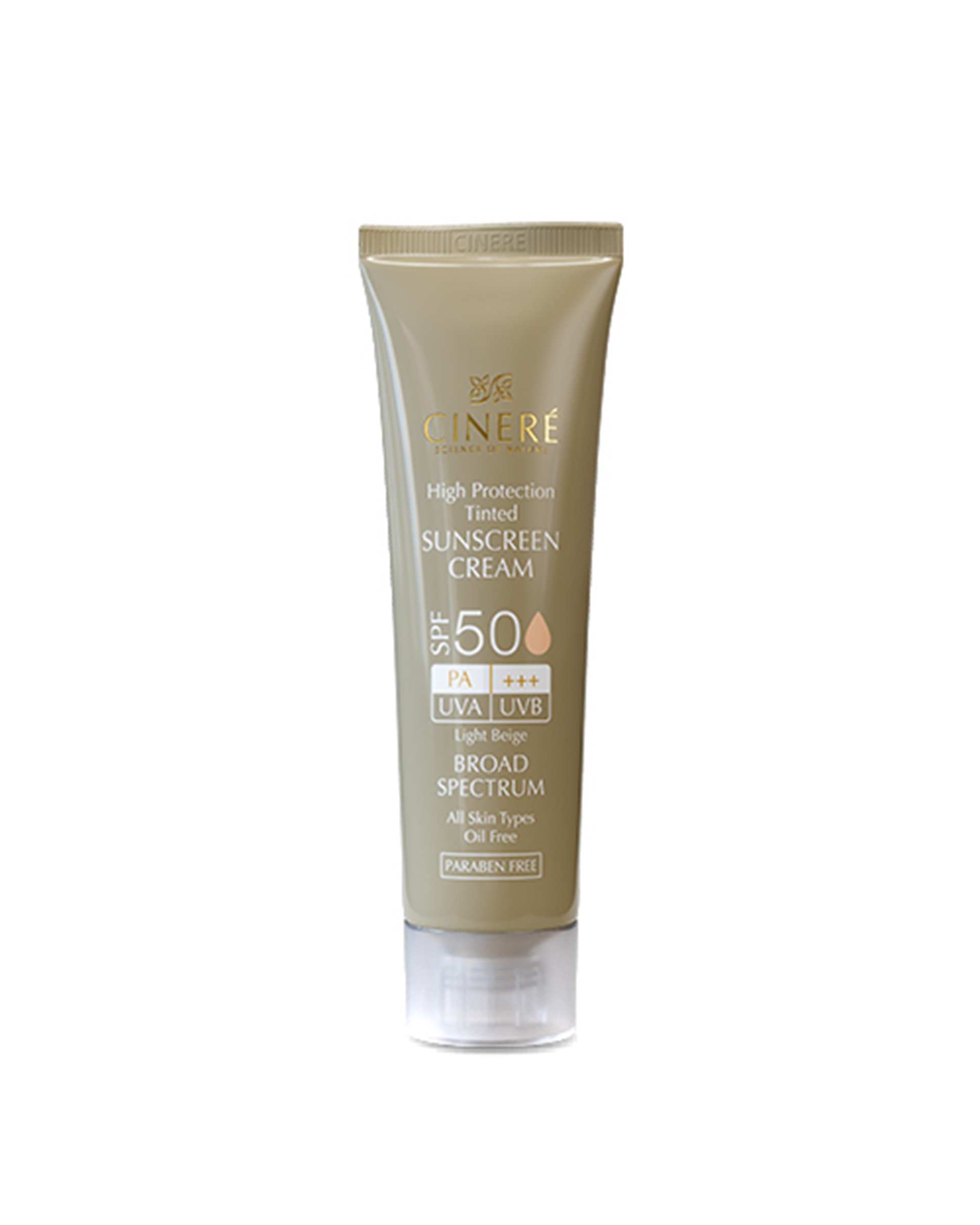 کرم ضد آفتاب رنگی SPF50 سینره Cinere رنگ بژ روشن 50ml