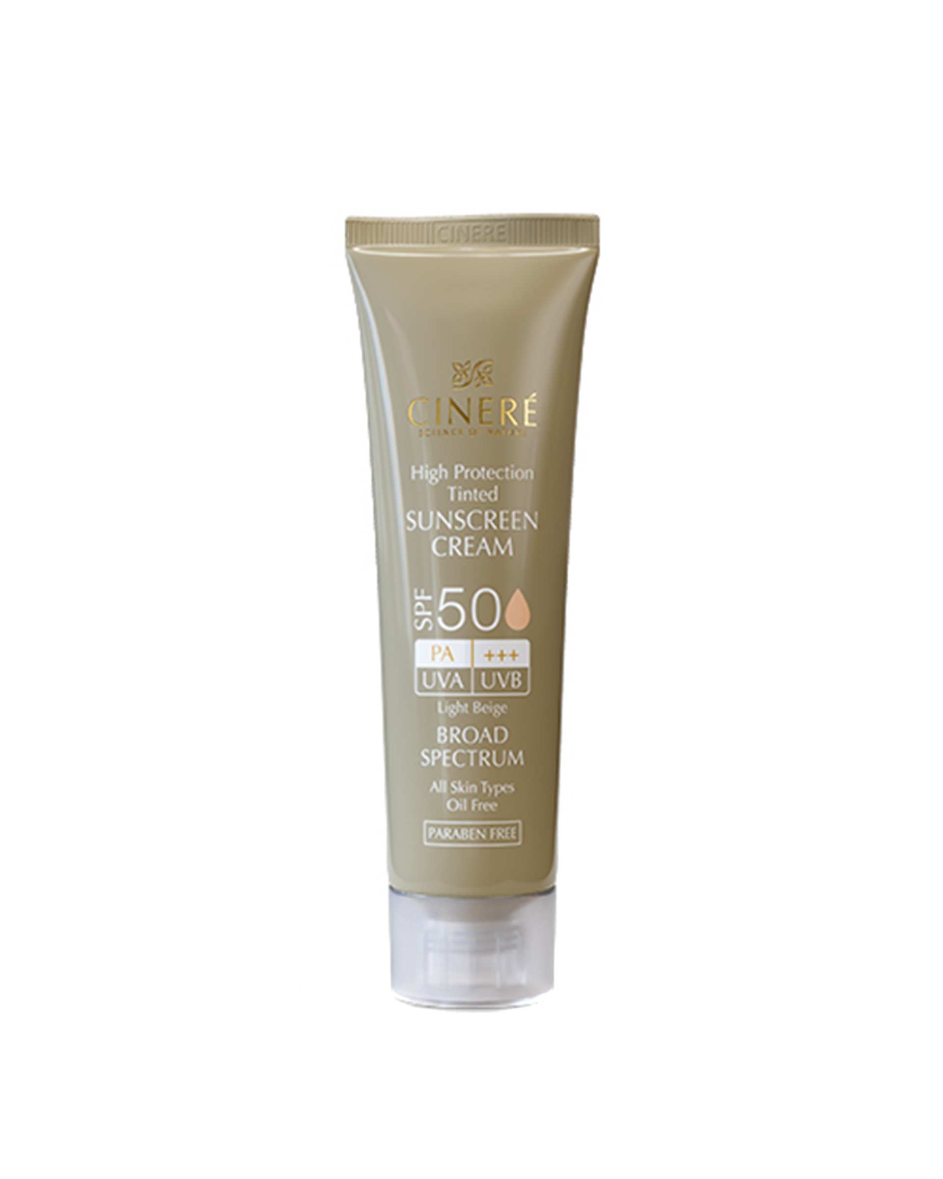 کرم ضد آفتاب رنگی SPF50 سینره Cinere رنگ بژ روشن 50ml