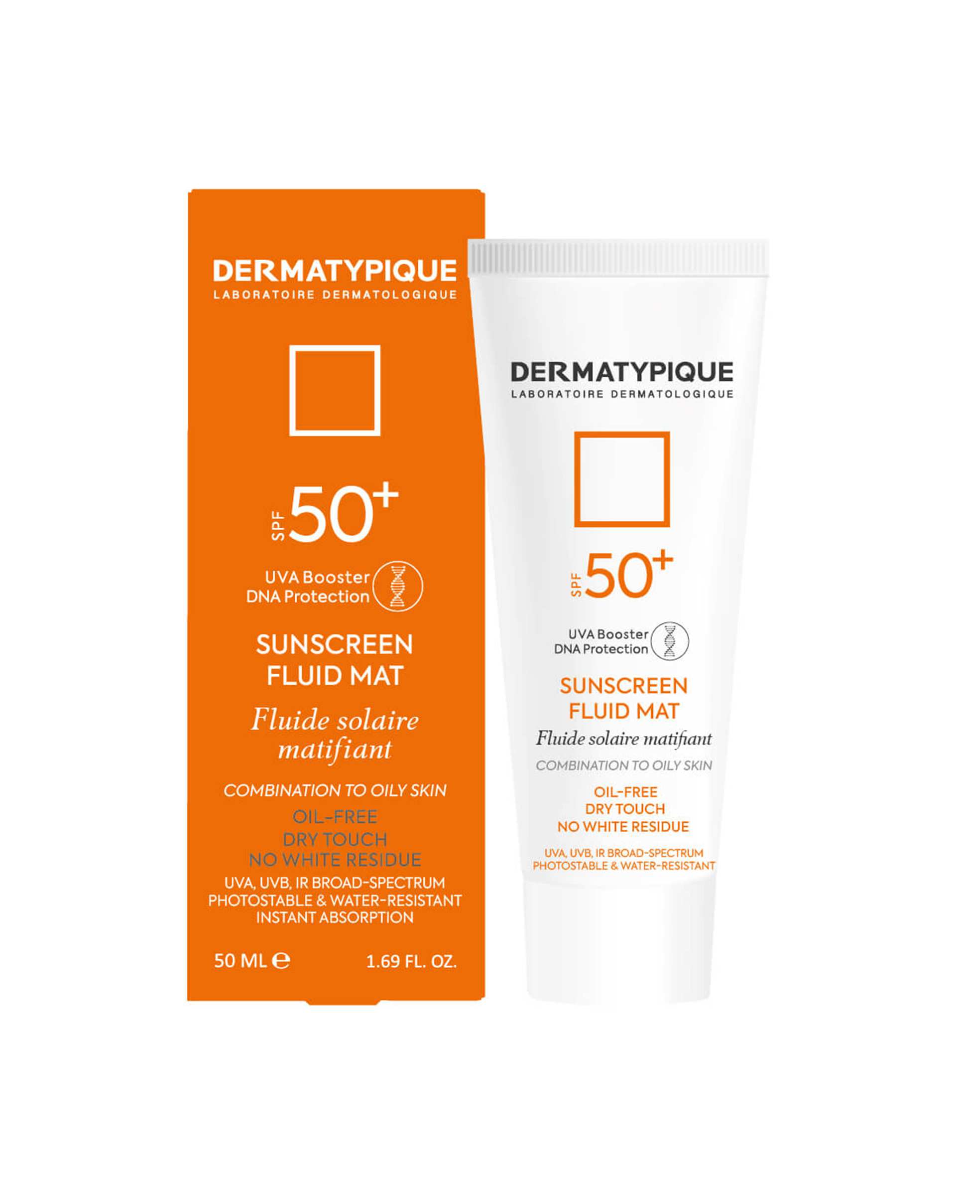 فلوئید ضد آفتاب SPF50 درماتیپیک Dermatypique مدل مت MAT