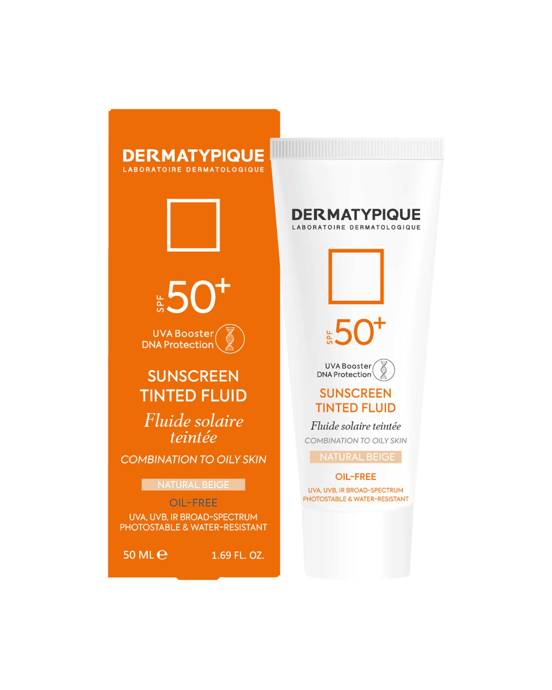 کرم ضد آفتاب رنگی SPF50 هیدرا درماتیپیک Dermatypique رنگ بژ طلایی