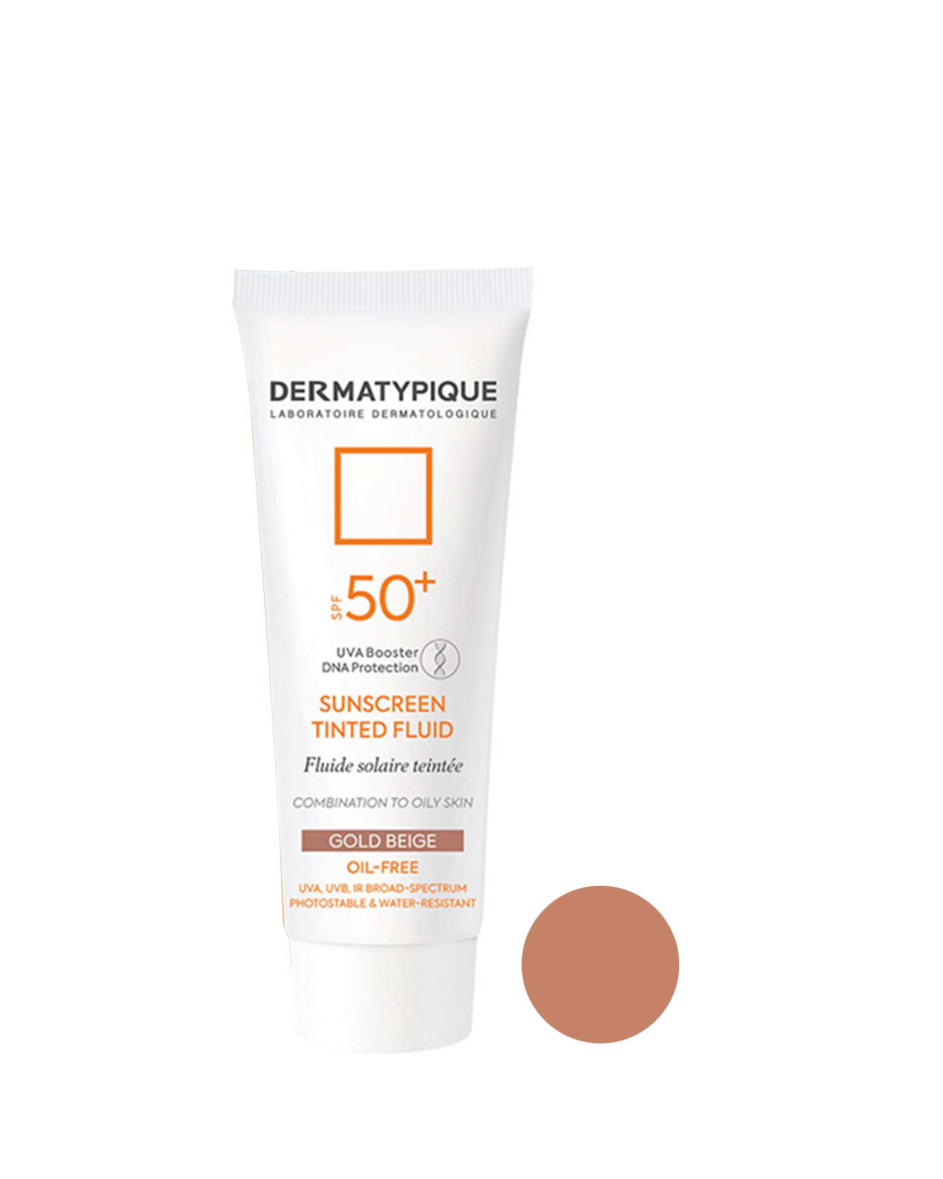 فلوئید ضد آفتاب رنگی SPF50 درماتیپیک Dermatypique رنگ بژ طلایی