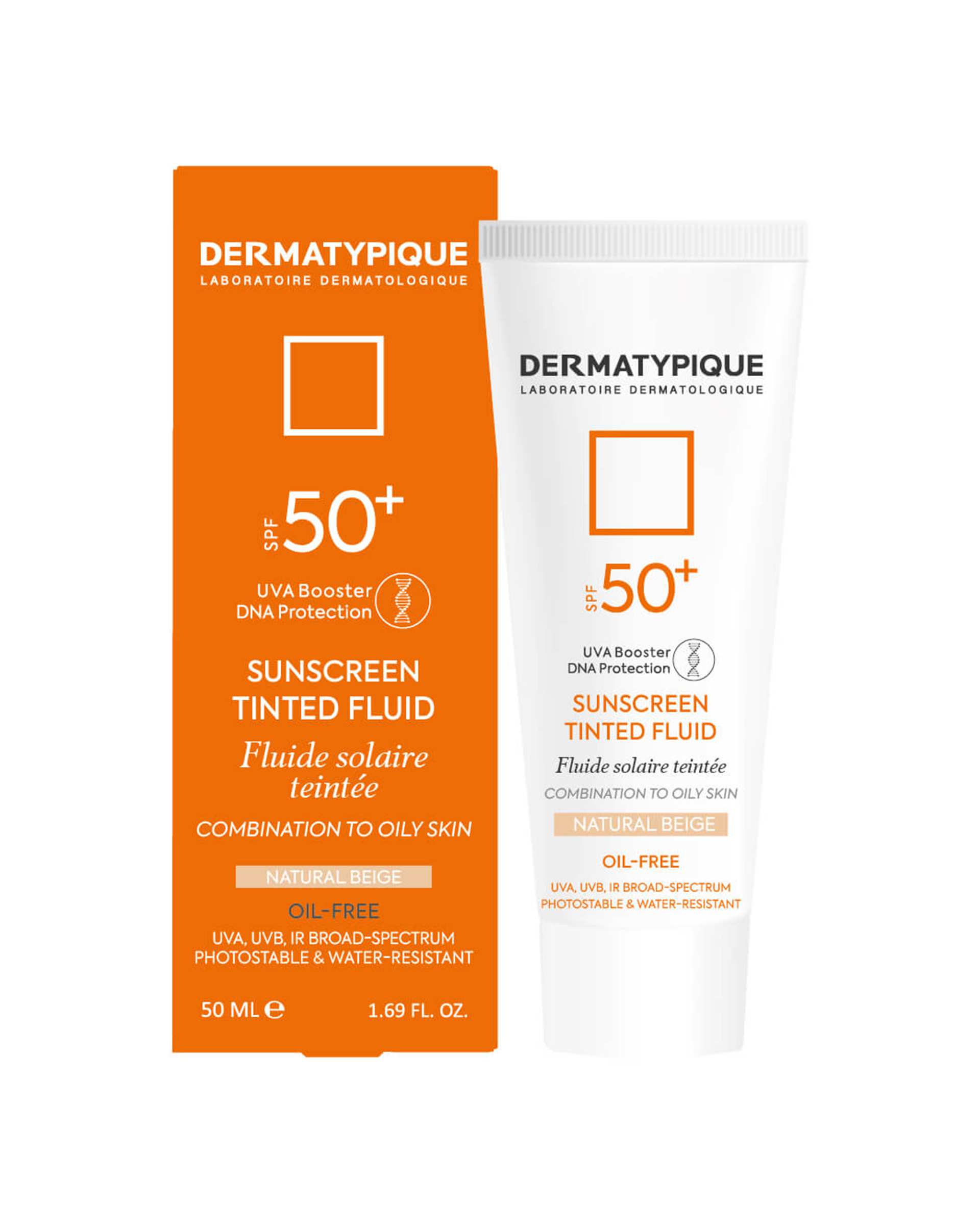 فلوئید ضد آفتاب رنگی SPF50 درماتیپیک Dermatypique رنگ بژ طبیعی