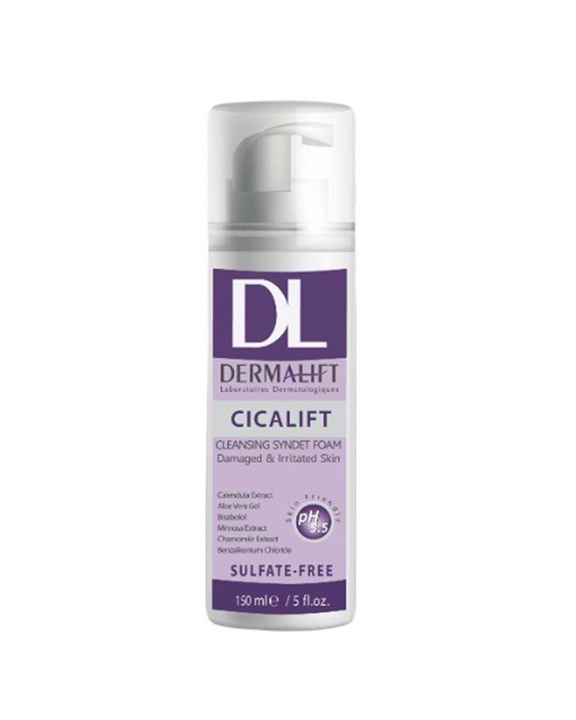 فوم شستشوی پوست‌های آسیب دیده درمالیفت Dermalift مدل Cicalift حجم 150ml