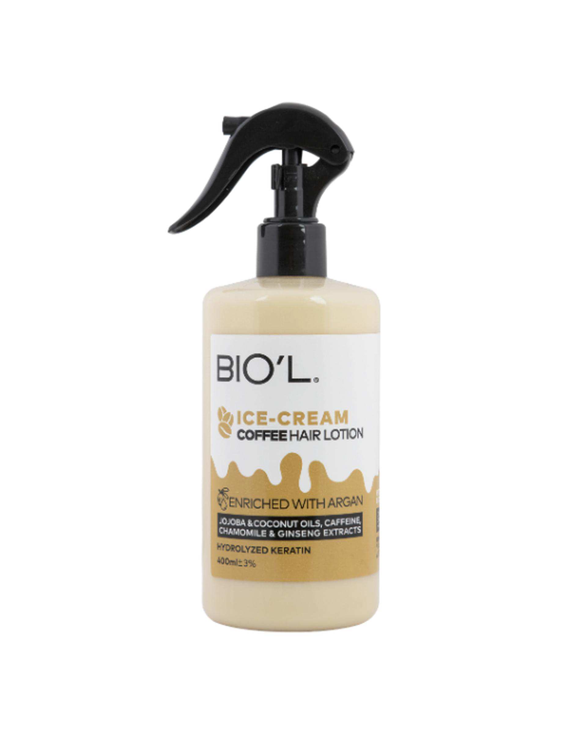 لوسیون بستنی مو بدون آبکشی بیول Biol با رایحه قهوه 400ml