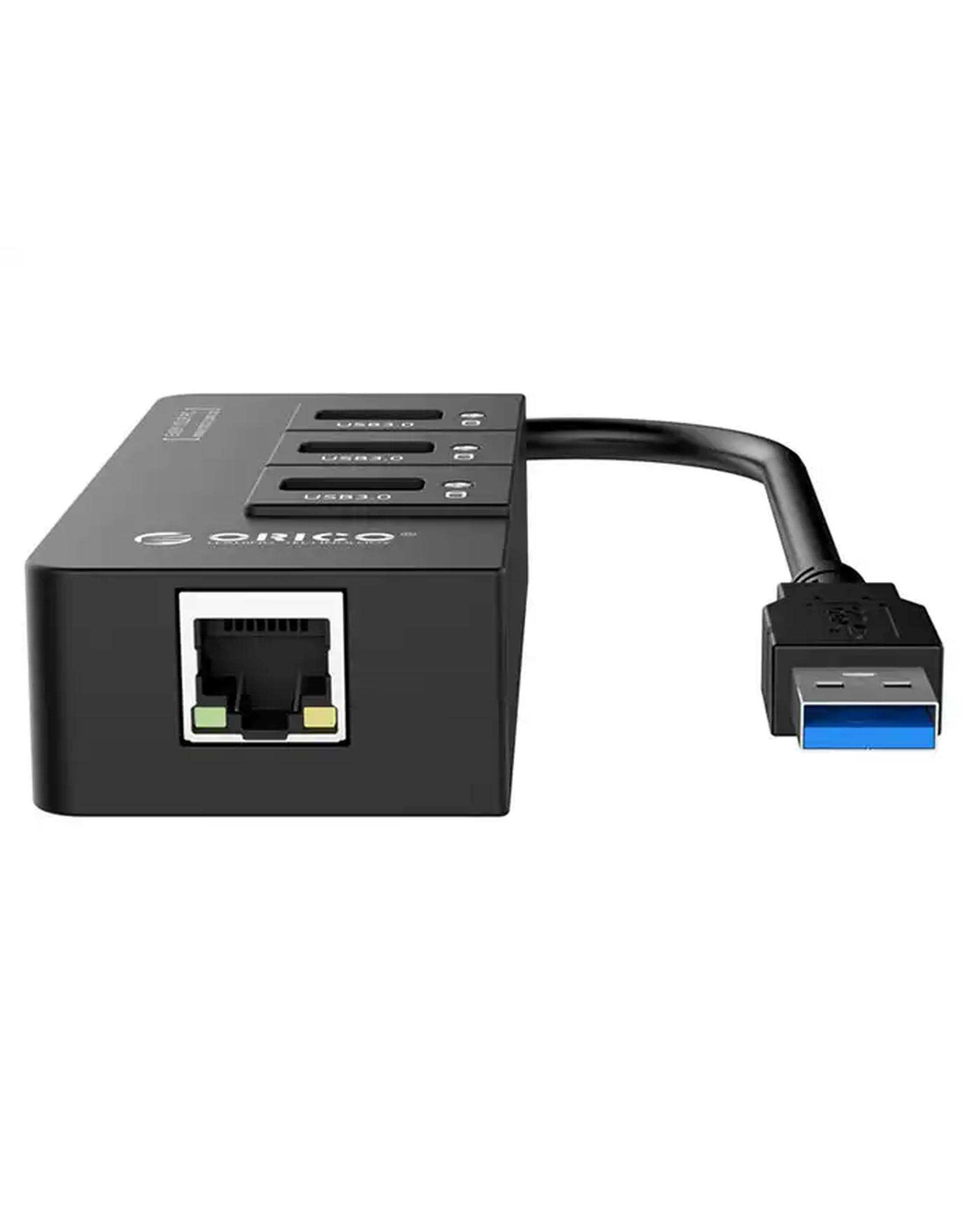 هاب اترنت و یو اس بی اوریکو Orico USB3.0 Gigabit Ethernet Adapter HR01-U3