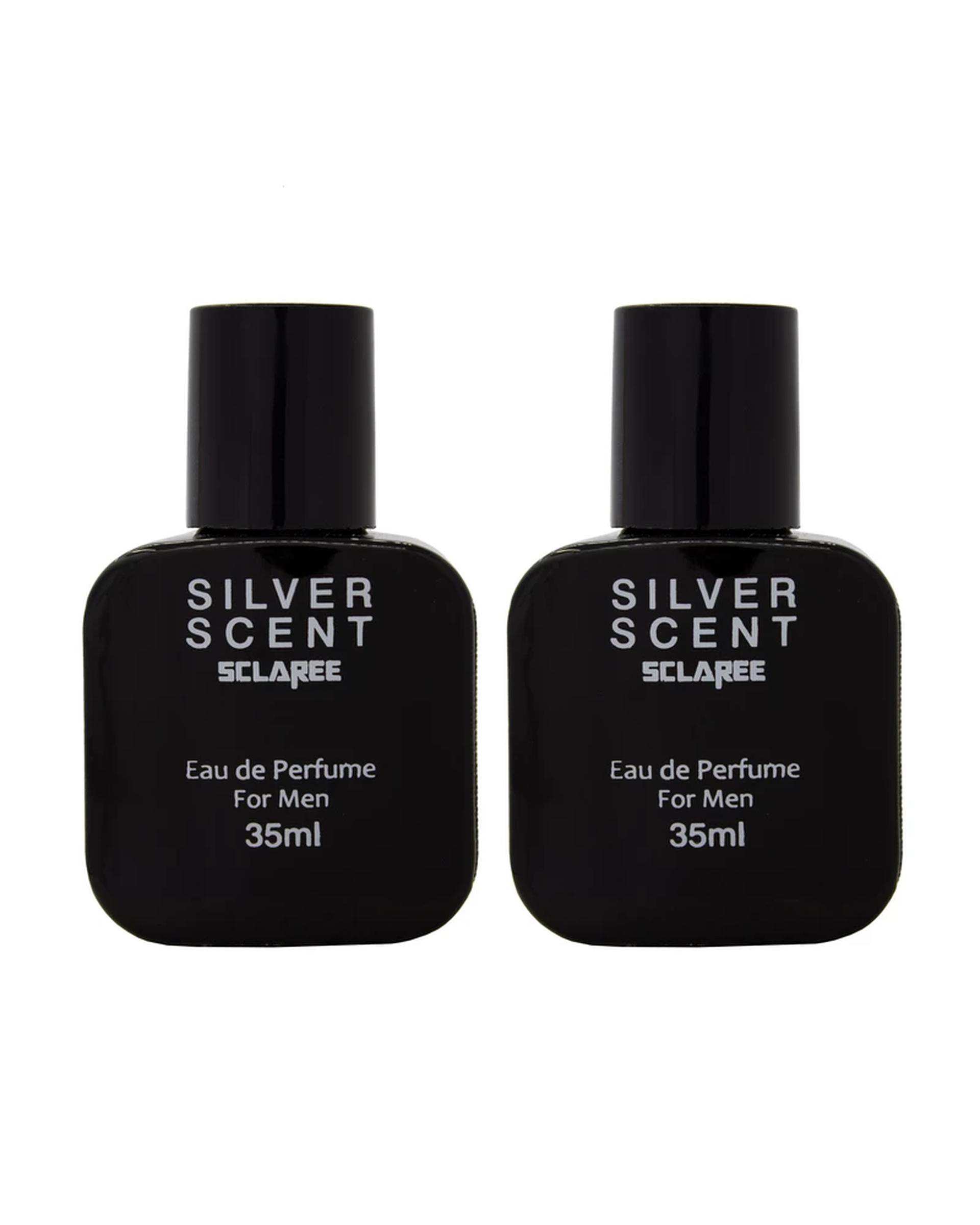 عطر جیبی مردانه اسکلاره Sclaree مدل Silver scent حجم 35ml بسته 2 عددی