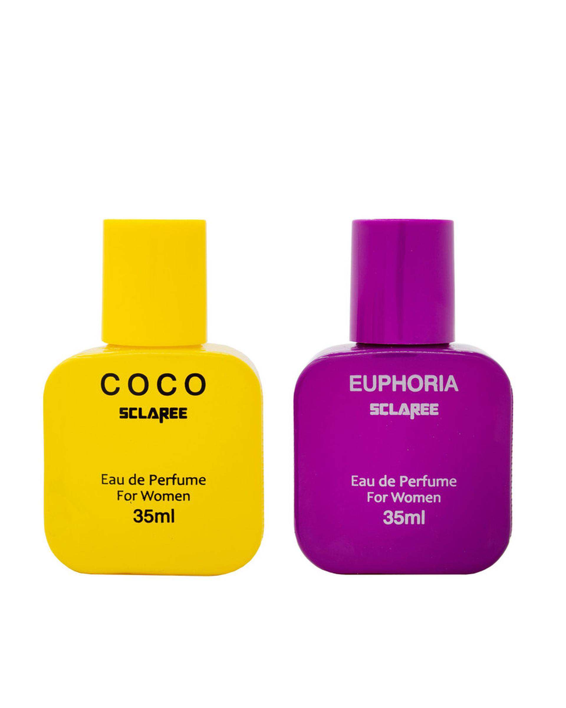 عطر جیبی زنانه مدل Coco به همراه عطر جیبی زنانه مدل Euphoria اسکلاره Sclaree حجم 35 میلی لیتر بسته 2 عددی