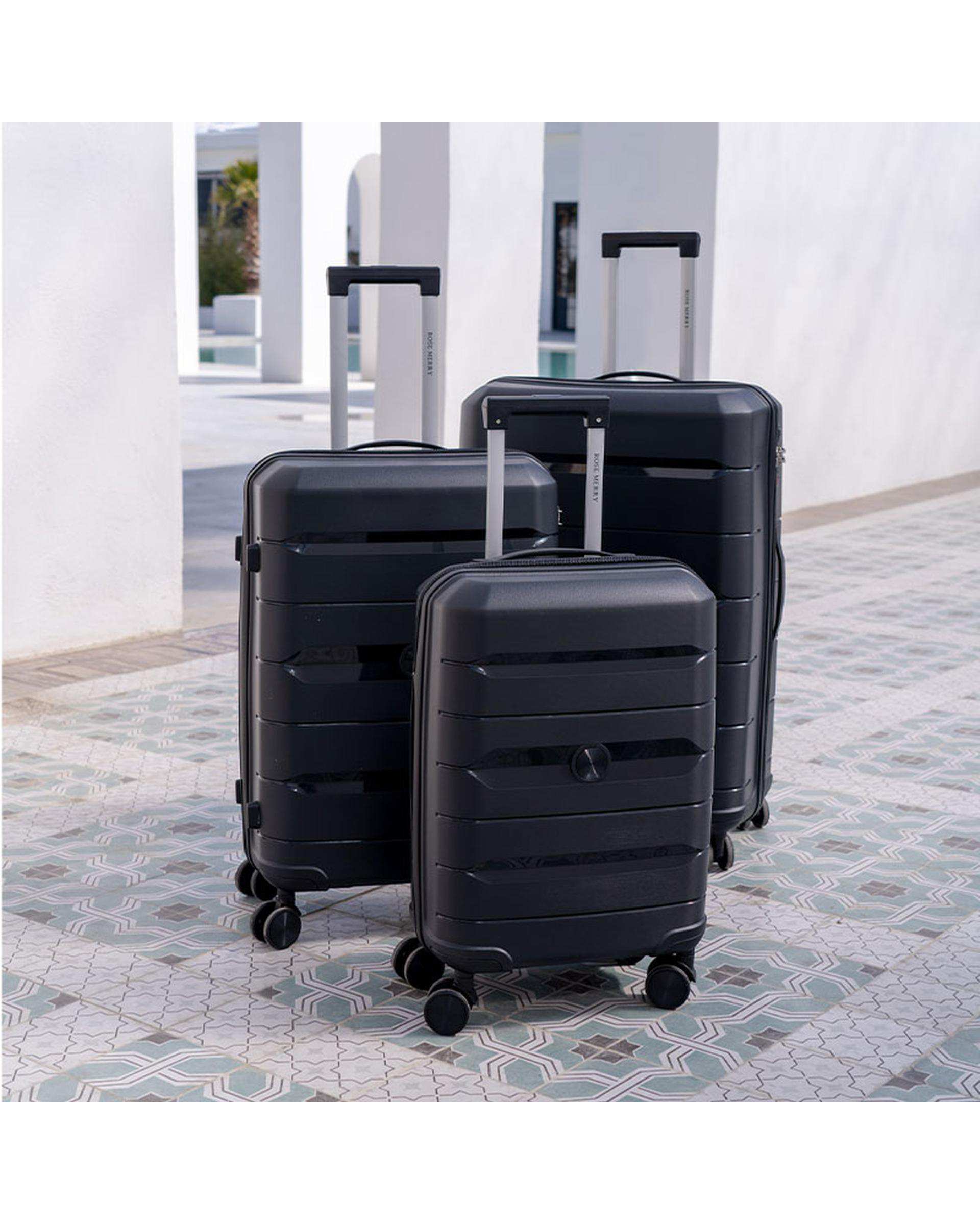 چمدان رزمری Rose Merry مدل RL-303-3S مشکی سایز بزرگ