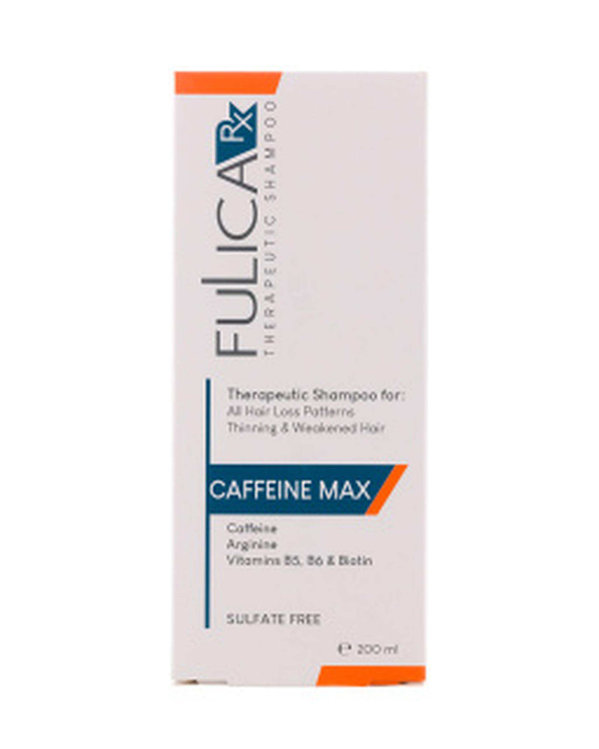 شامپو تقویت کننده و حجم دهنده موی سر فولیکا آر ایکس Fulica Rx مدل Caffeine Max حجم 200ml