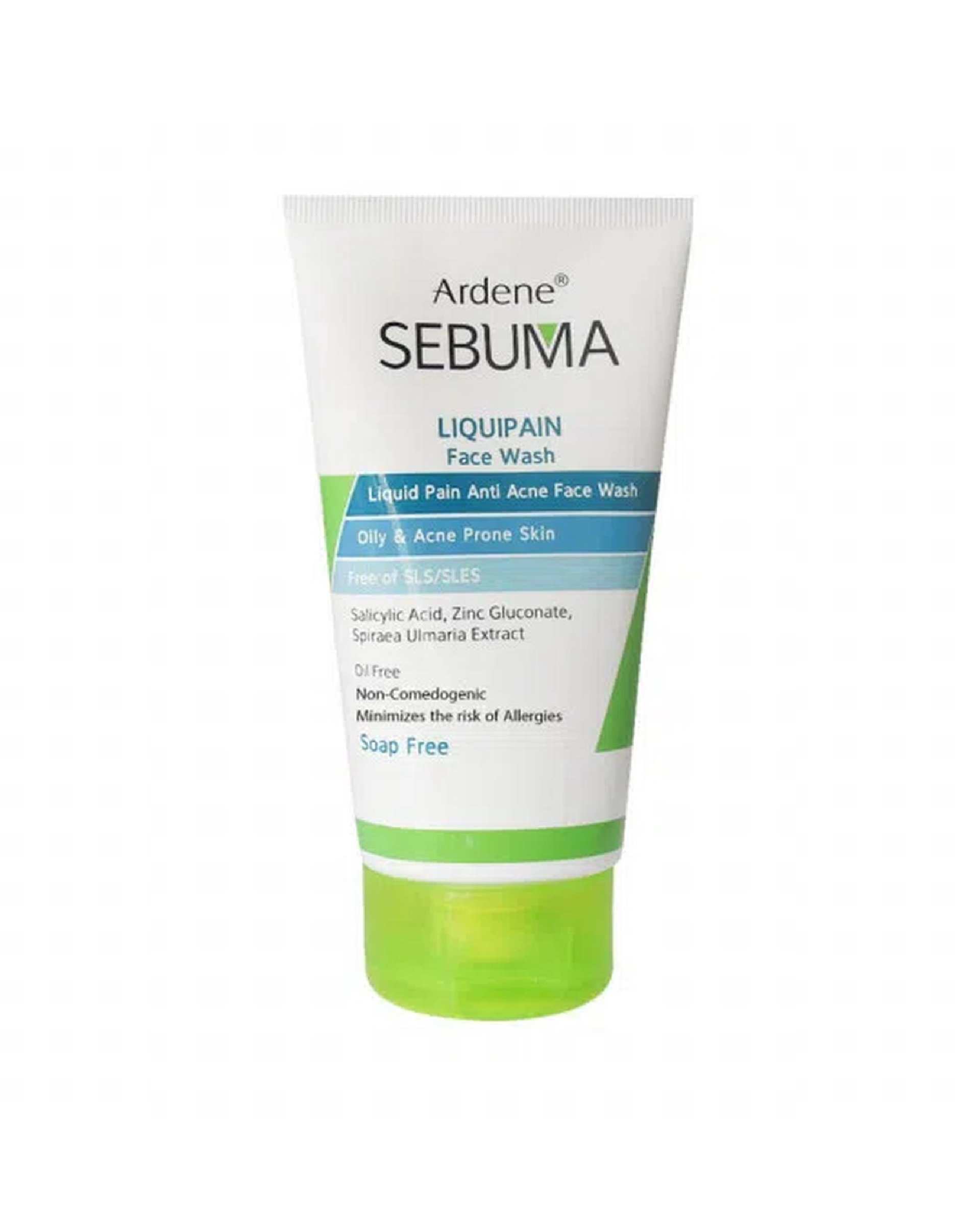 ژل شستشوی صورت آردن سبوما Ardene Sebuma مدل Liquipain مناسب پوست چرب و دارای جوش 150ml