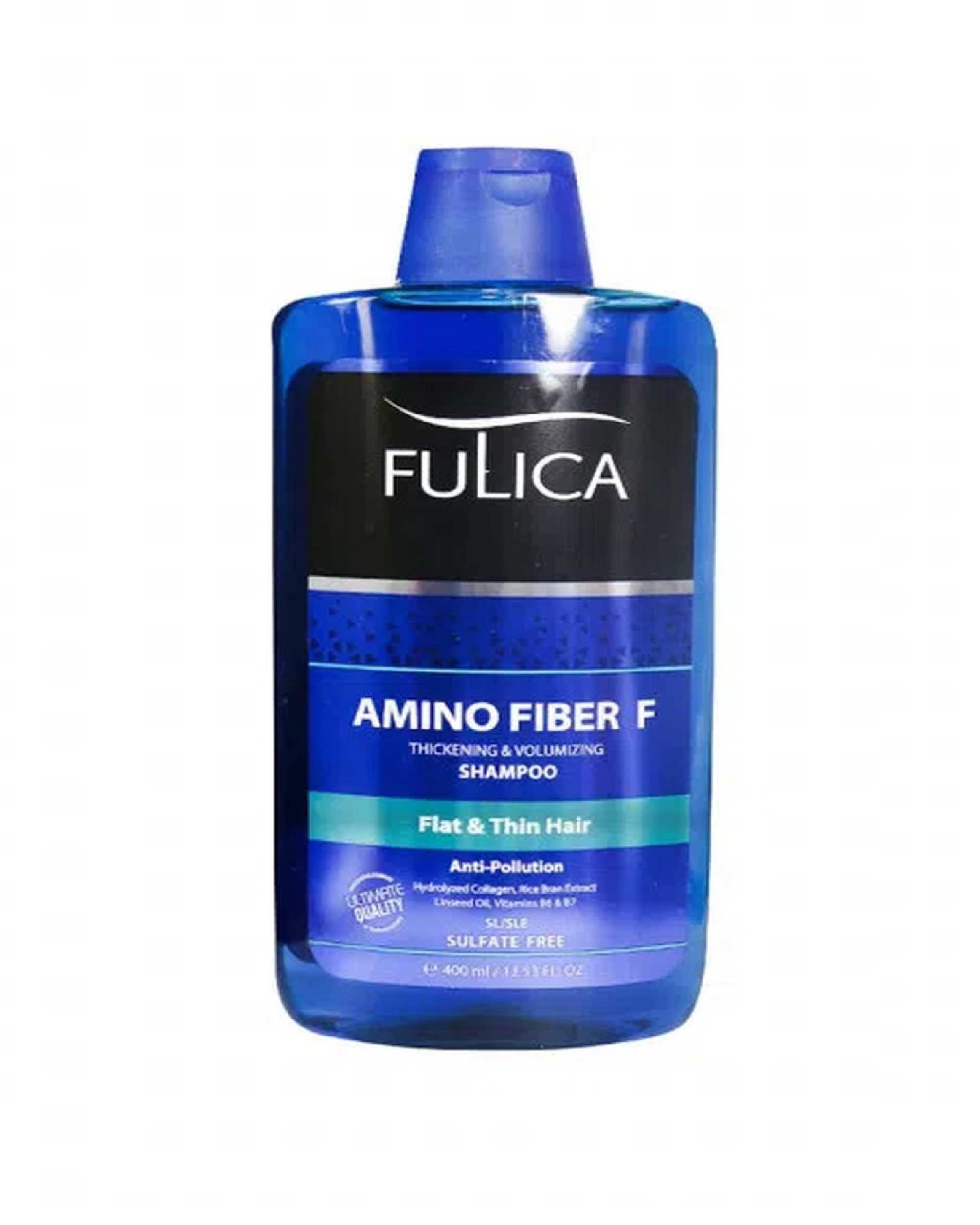 شامپو بدون سولفات تقویت کننده و حجم دهنده مو فولیکا Fulica مدل Amino Fiber حجم 400ml