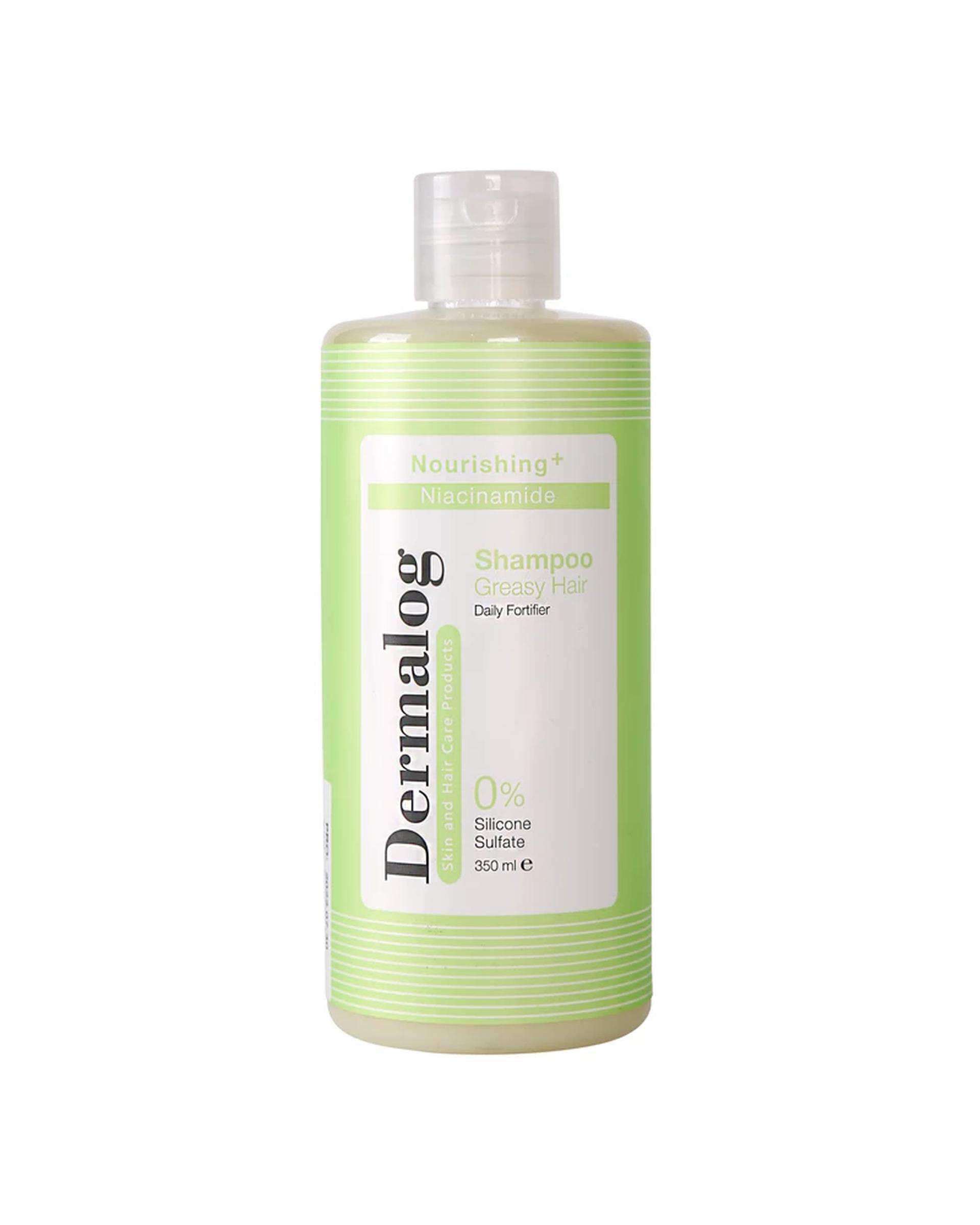 شامپو تقویت کننده موهای چرب بدون سولفات درمالوگ Dermalog مدل Daily Fotifier حجم 350ml