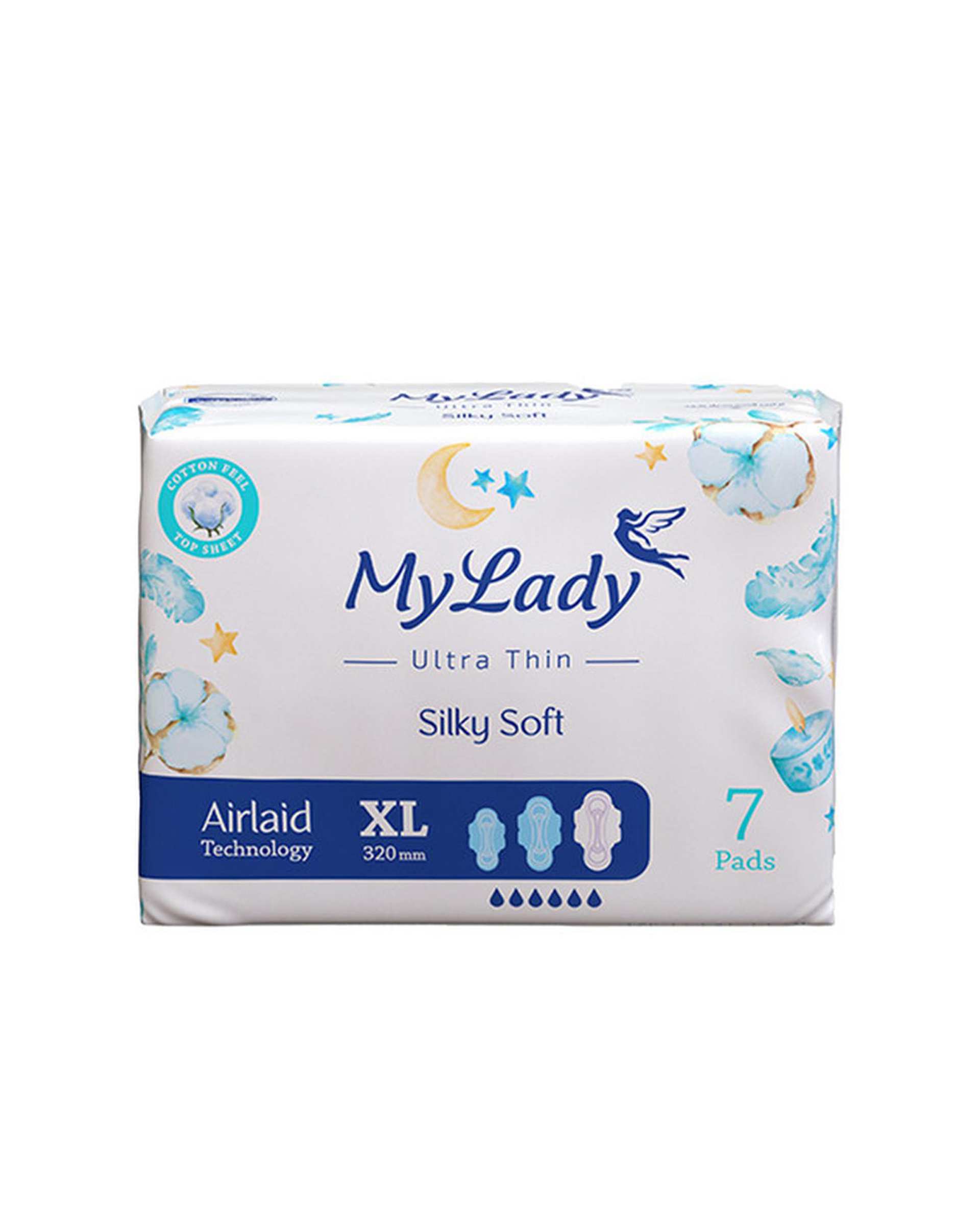 نوار بهداشتی مای لیدی My Lady اولترا مدل Silky Soft سایز خیلی بزرگ بسته 7 عددی