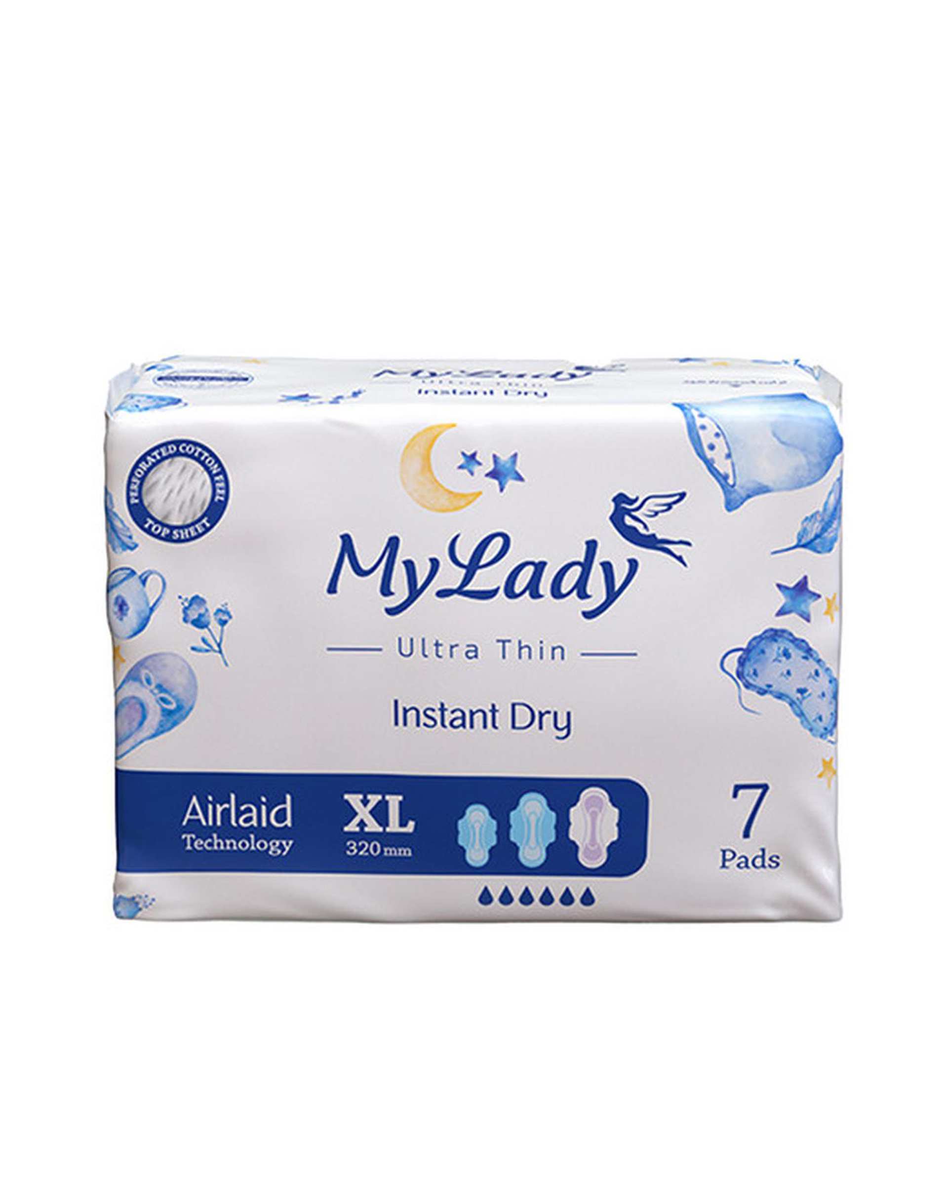 نوار بهداشتی مای لیدی My Lady اولترا مدل Instant Dry سایز خیلی بزرگ بسته 7 عددی