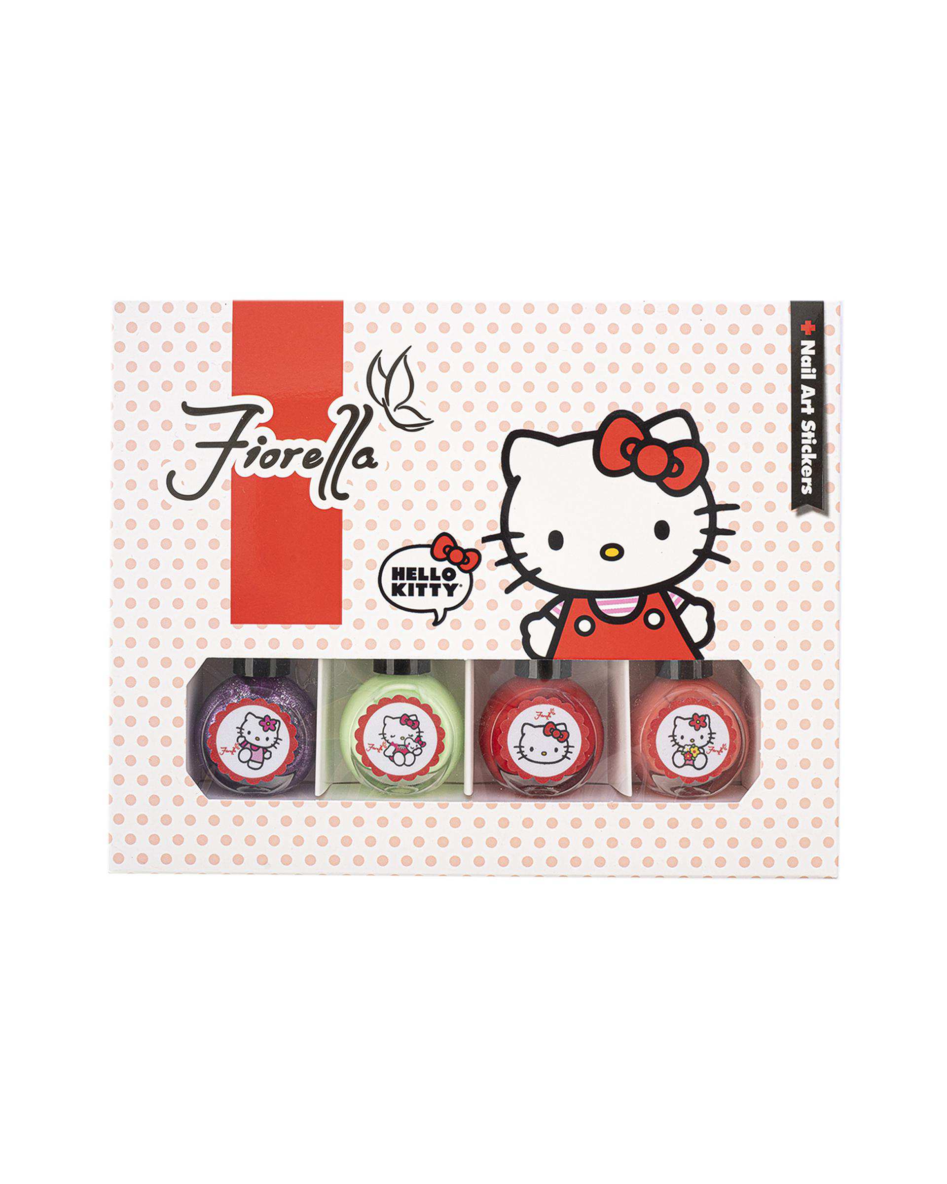 لاک دخترانه فیورلا Fiorella طرح HELLO KITTY بسته 4 عددی کد 10140