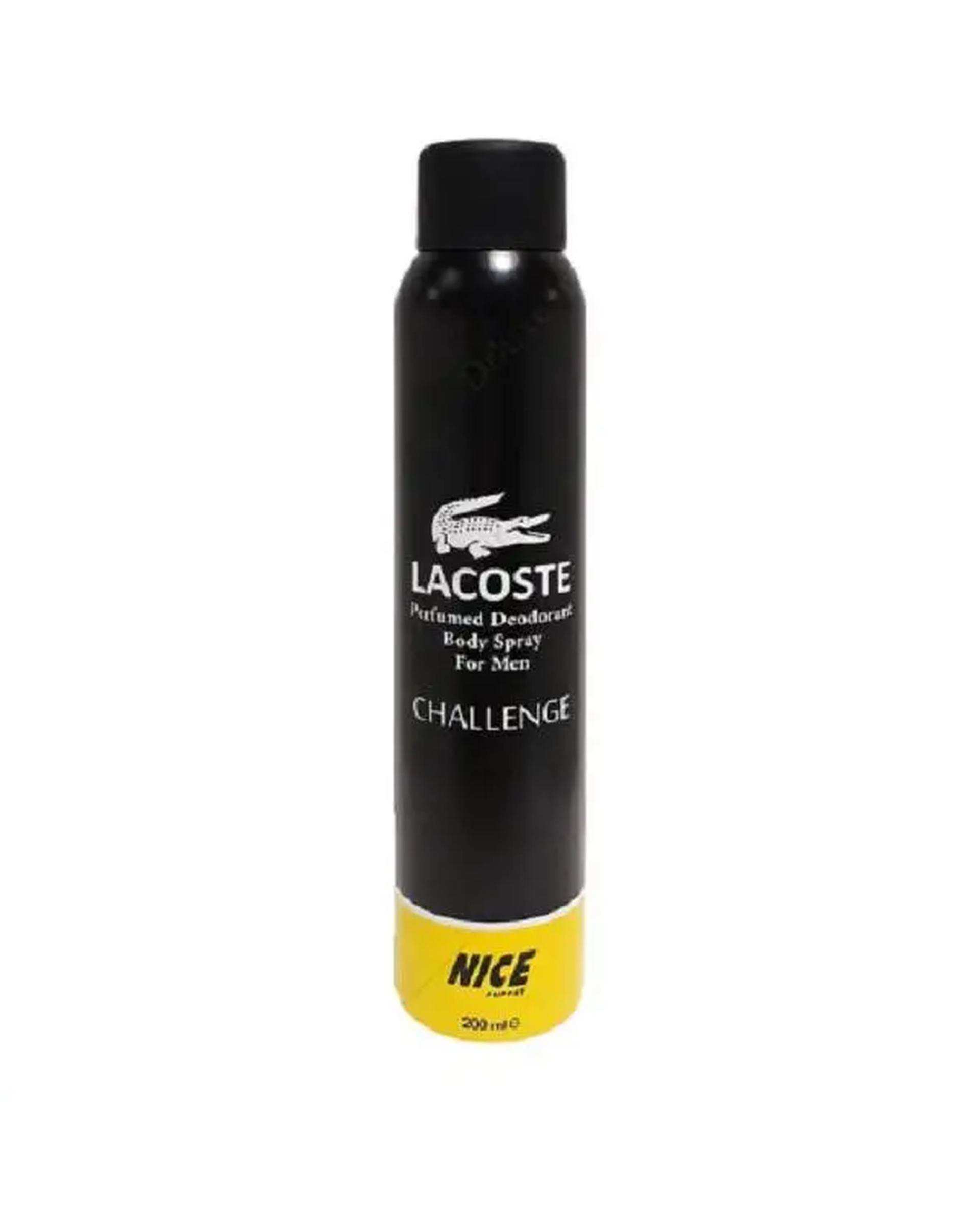 اسپری خوشبو کننده بدن مردانه نایس پاپت Nice Puppet مدل Lacoste Challenge حجم 200ml