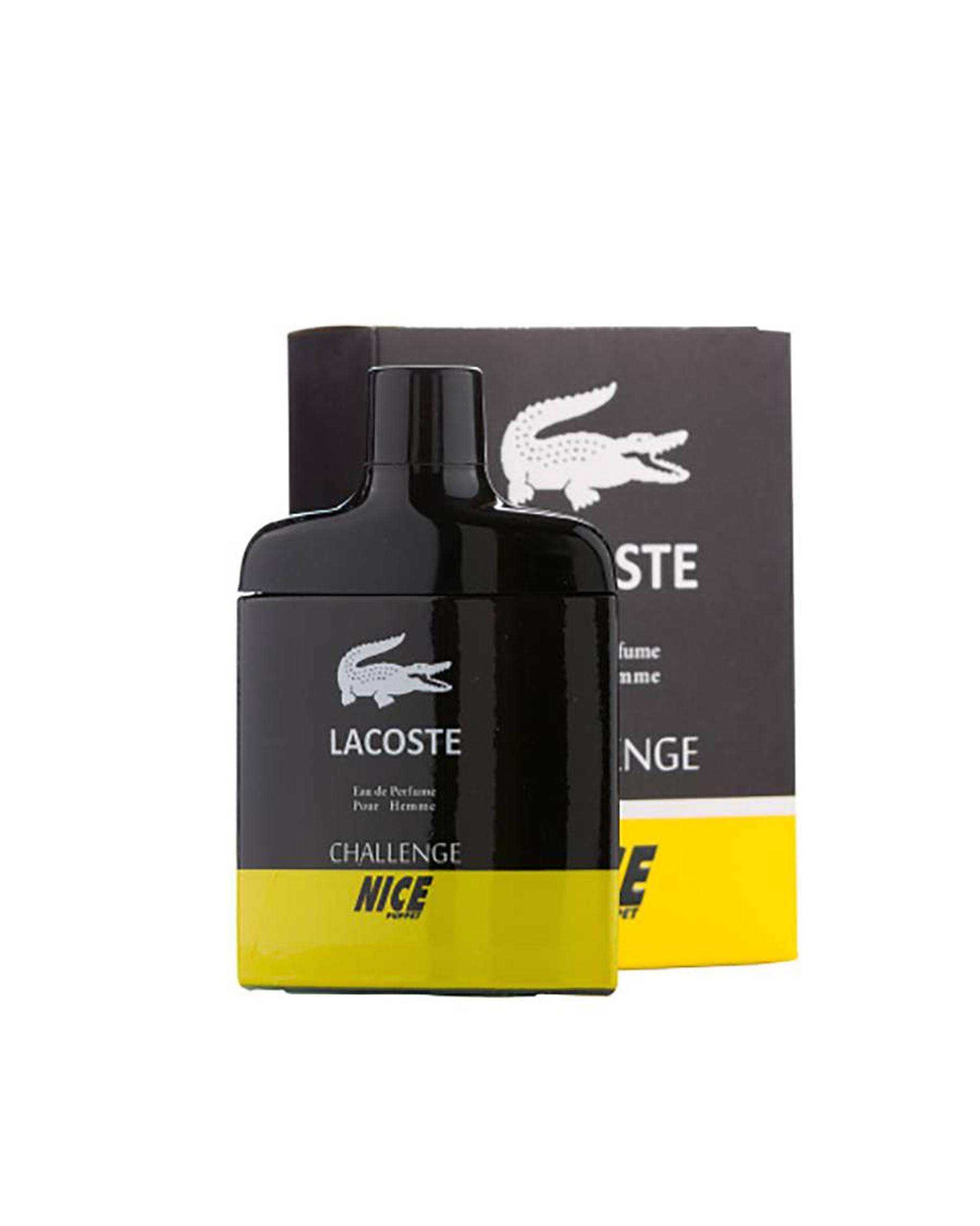 عطر مدل Lacoste Chalenge حجم 85ml به همراه عطر جیبی مدل RICCI RICCI حجم 35ml نایس پاپت Nice Puppet بسته 2 عددی