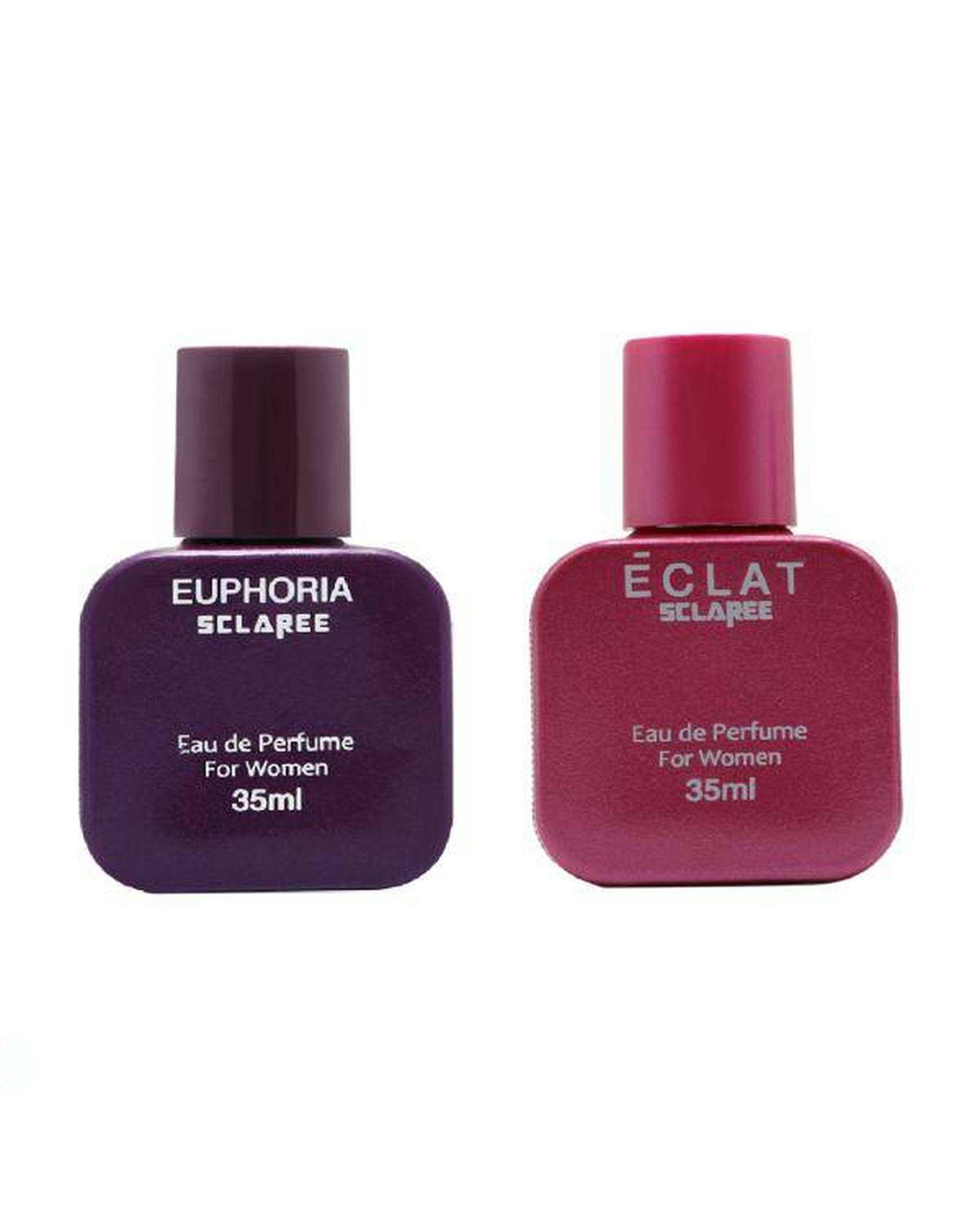 عطر جیبی زنانه Euphoria به همراه عطر جیبی زنانه Eclat اسکلاره Sclaree حجم 35ml بسته 2 عددی