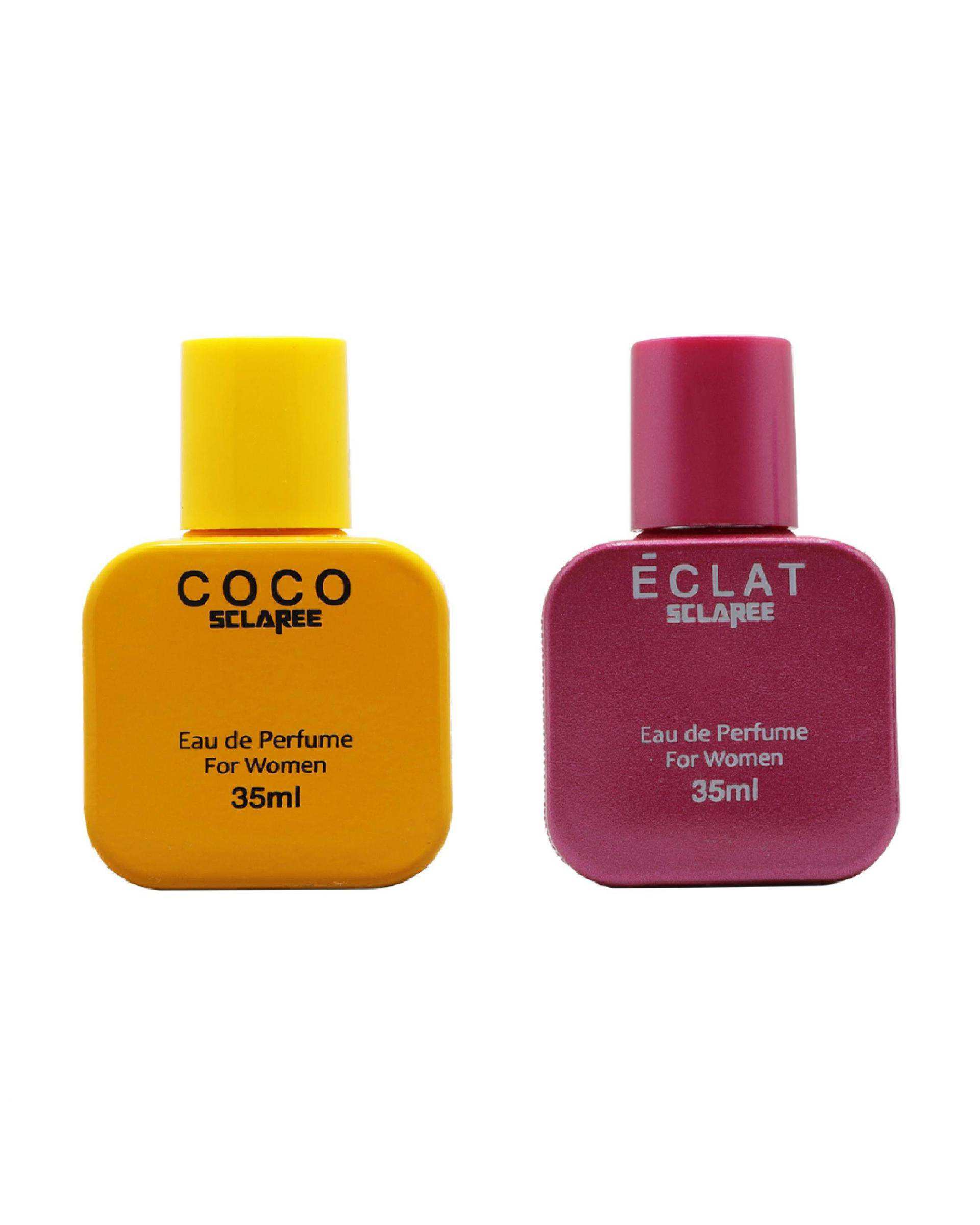 عطر جیبی زنانه مدل Coco به همراه عطر جیبی زنانه مدل Eclat اسکلاره Sclaree حجم 35ml بسته 2 عددی