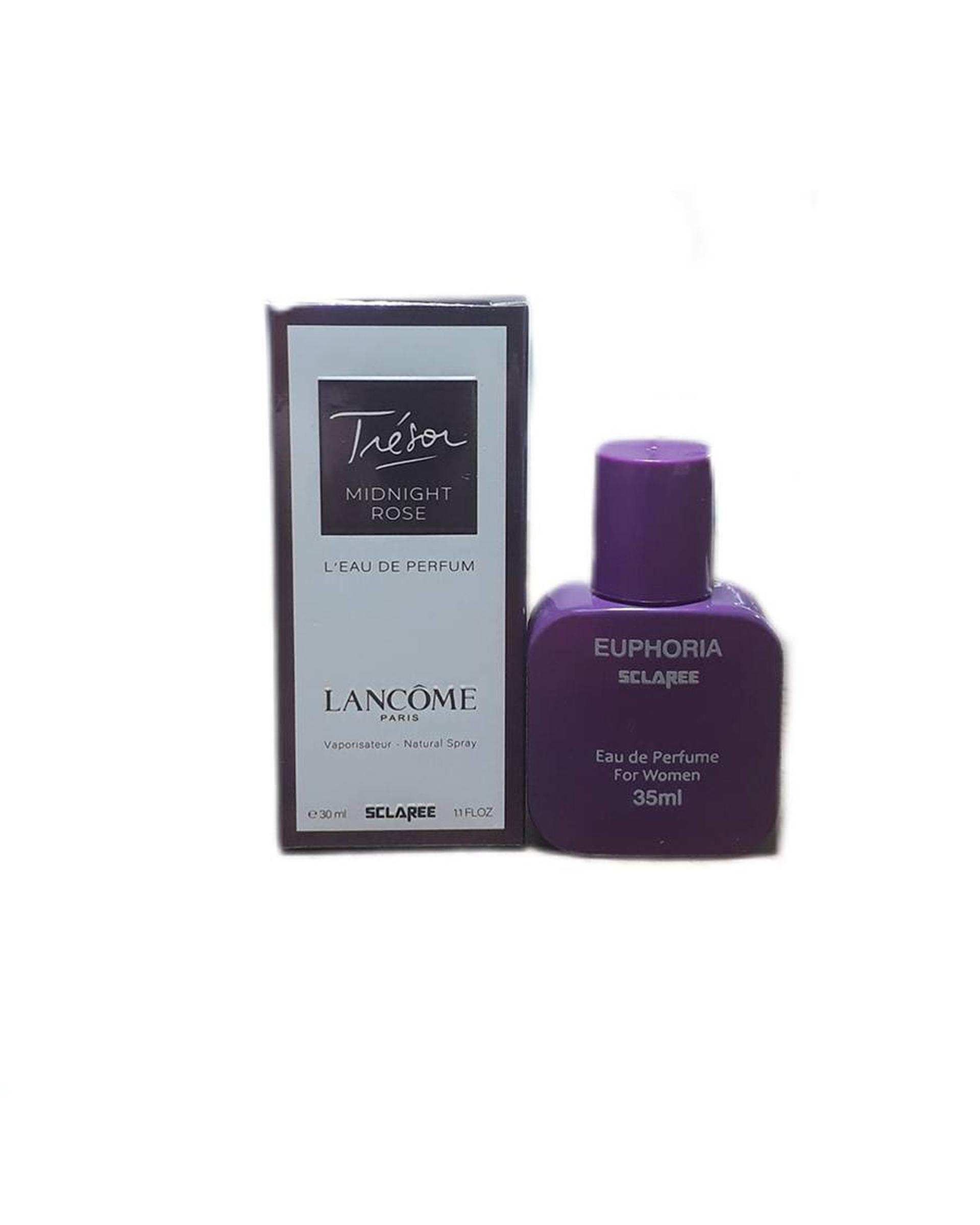 عطر جیبی زنانه مدل Lancome Tresor Midnight Rose حجم 30ml به همراه عطر جیبی زنانه Euphoria حجم 35ml اسکلاره Sclaree