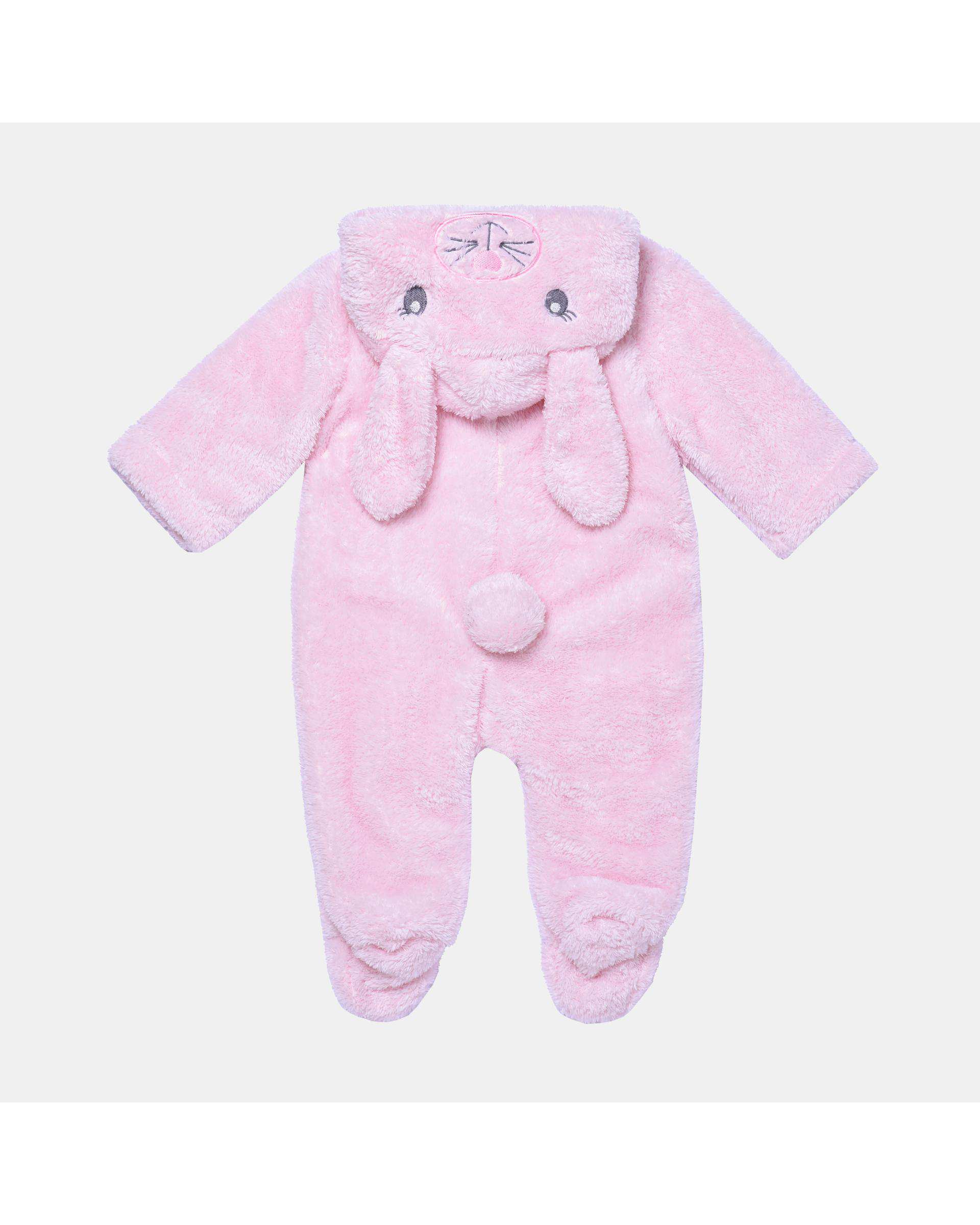 سرهمی دخترانه نوزادی صورتی فیورلا Fiorella طرح خرگوش گوش دراز کد 21509