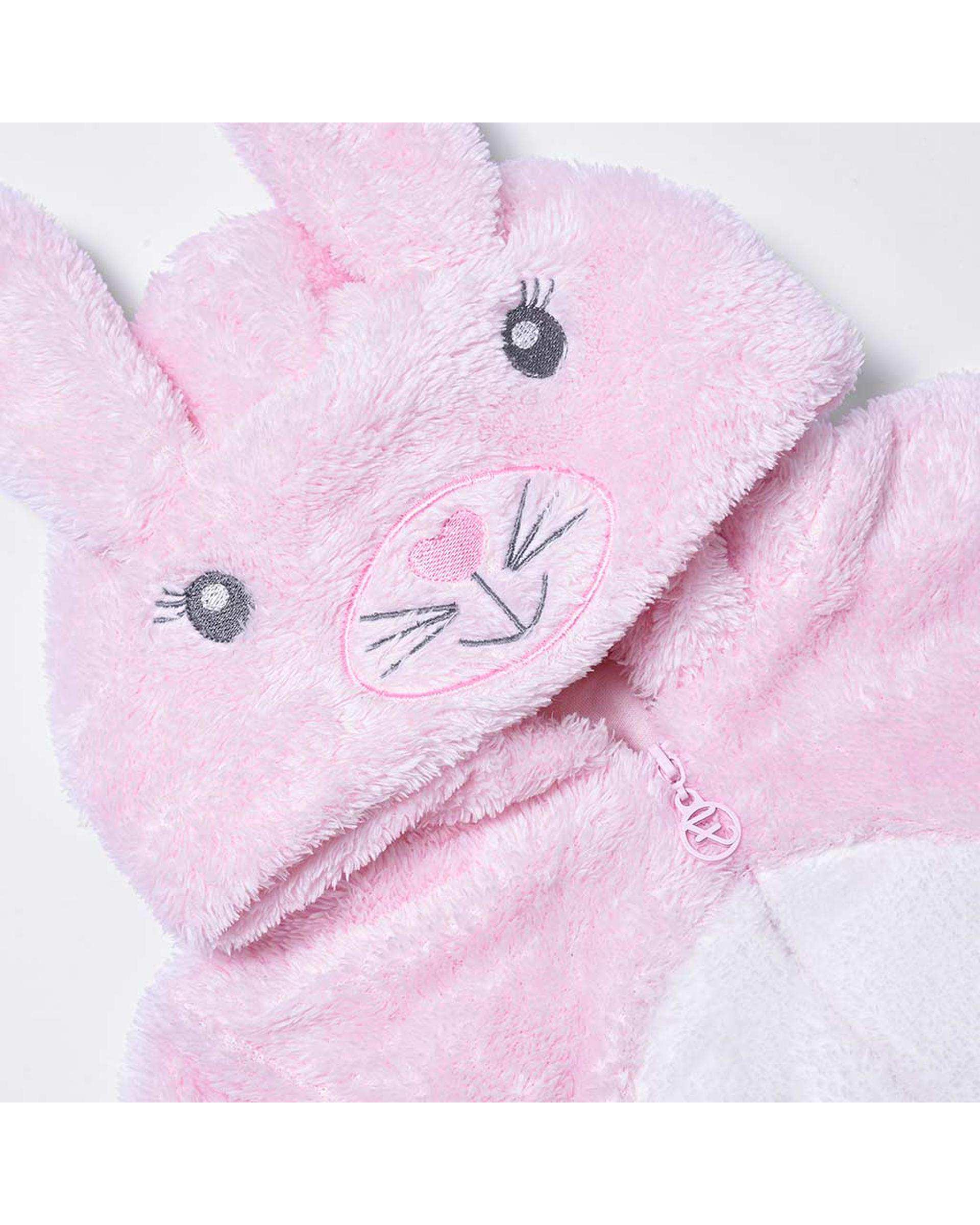 سرهمی دخترانه نوزادی صورتی فیورلا Fiorella طرح خرگوش گوش دراز کد 21509