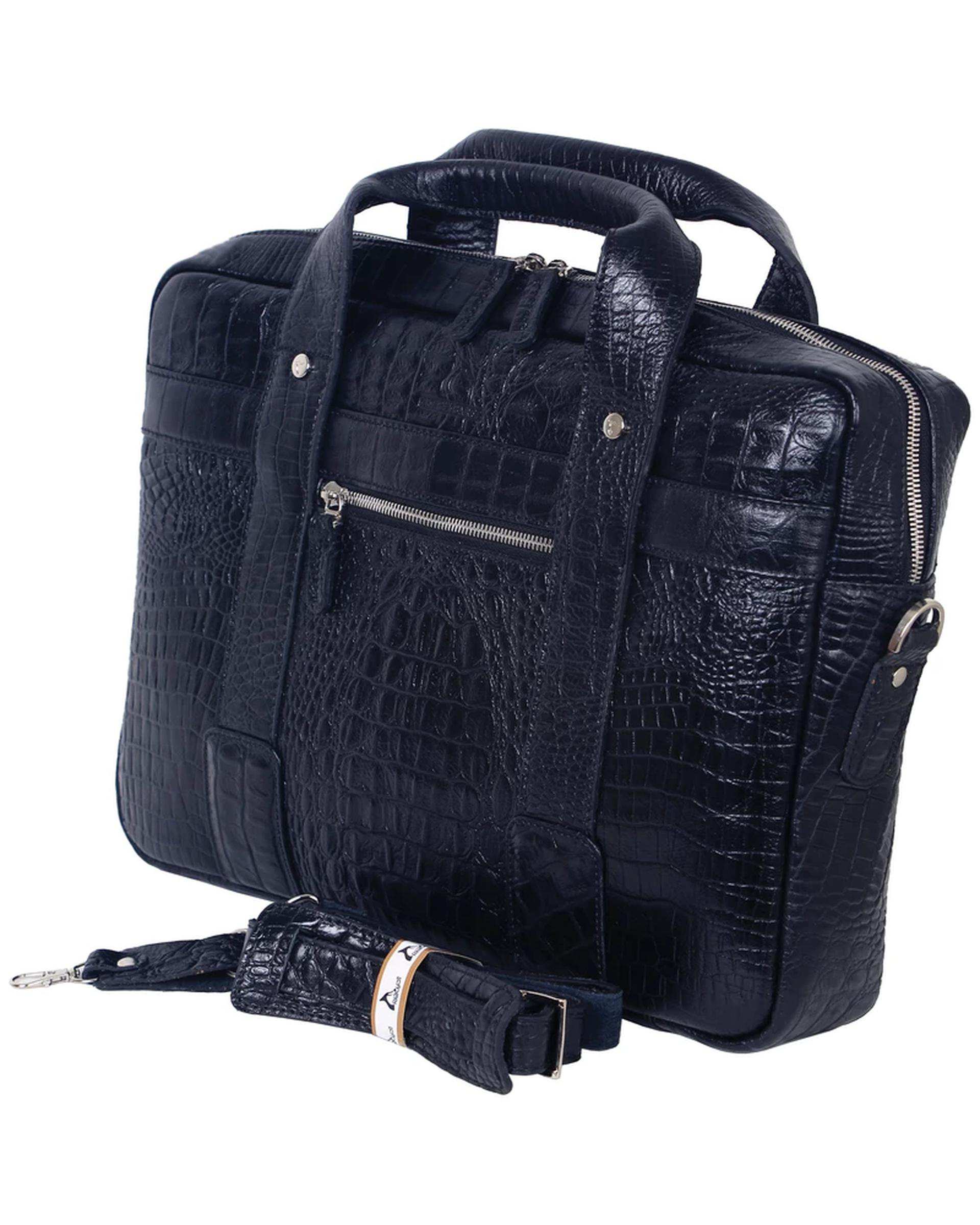 کیف اداری چرم مشکی چرم بارز Charm Barez مدل DL72.KO