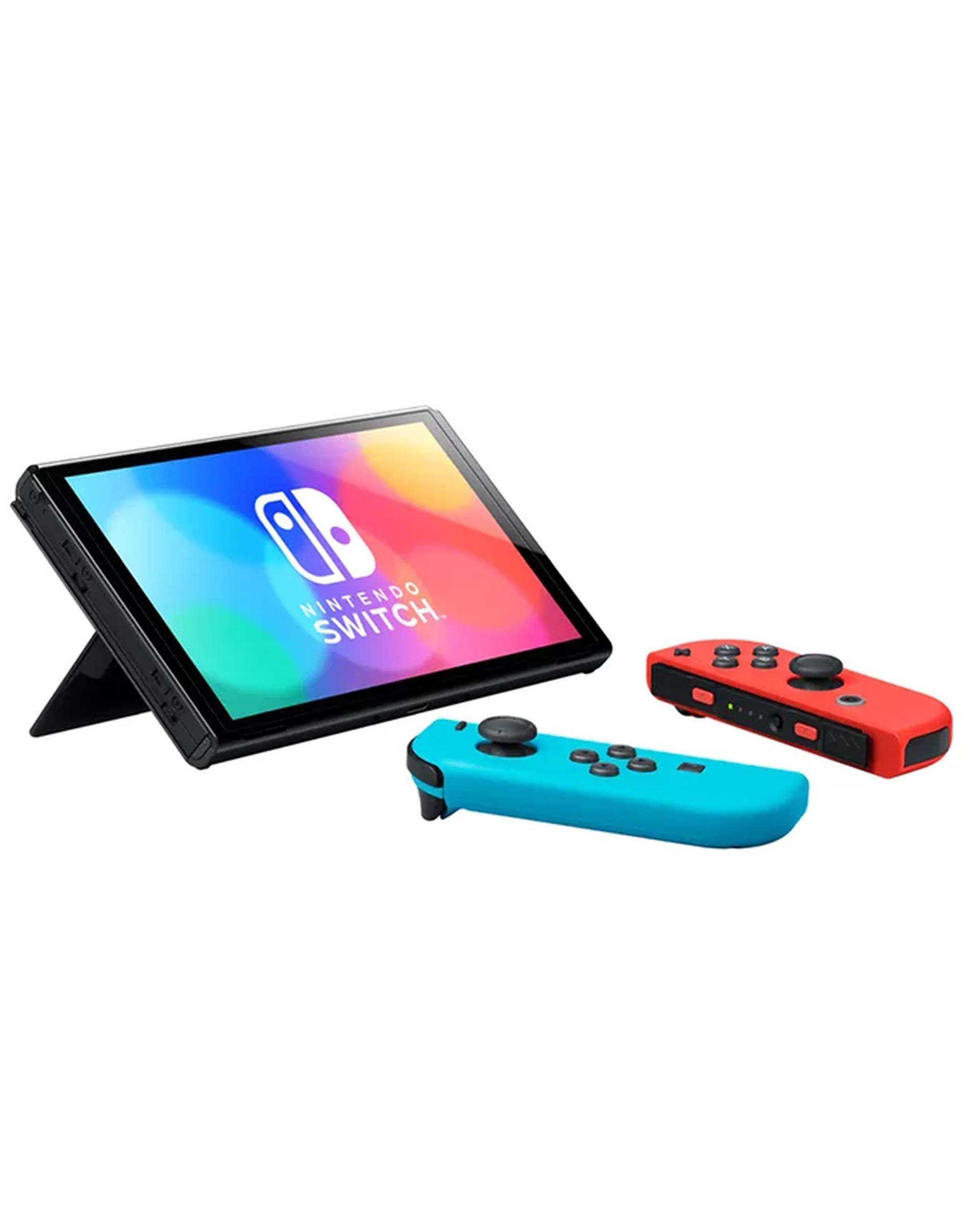 کنسول بازی نینتندو مدل Switch Neon Blue and Neon Red Joy-Con OLED