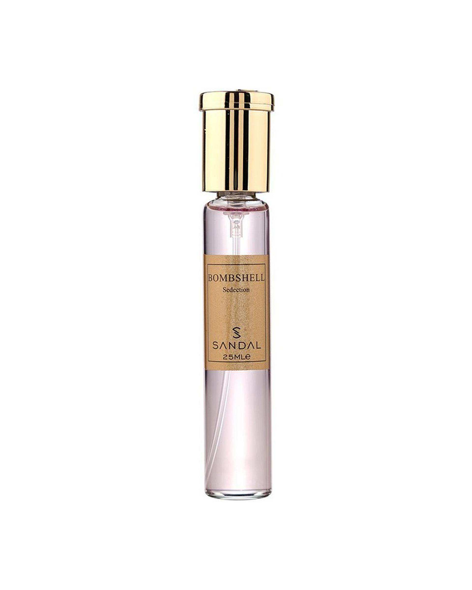 عطر جیبی زنانه صندل Sandal مدل ویکتوریا سکرت بامبشل Victorias Secret Bombshell حجم 25ml