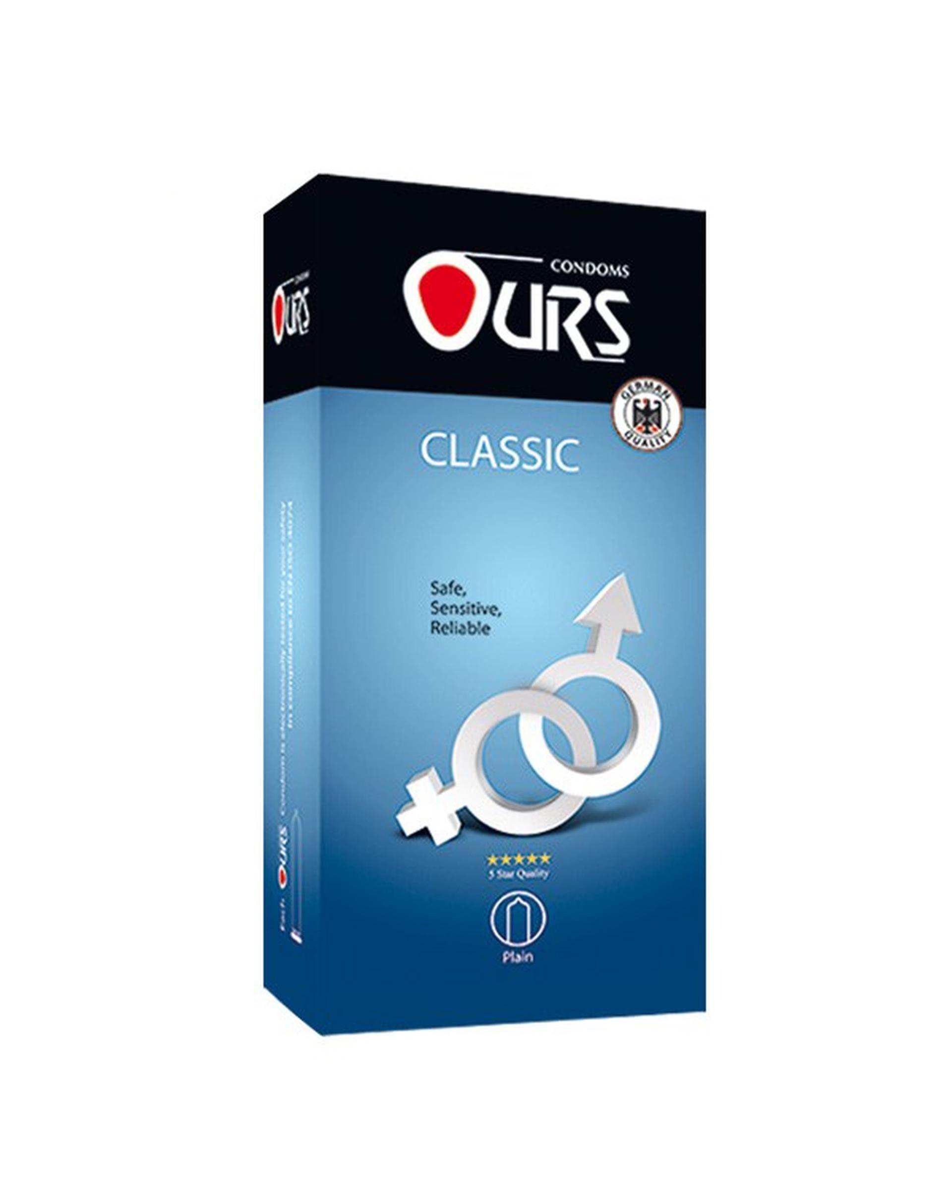 کاندوم اورز Ours مدل Classic بسته 12 عددی