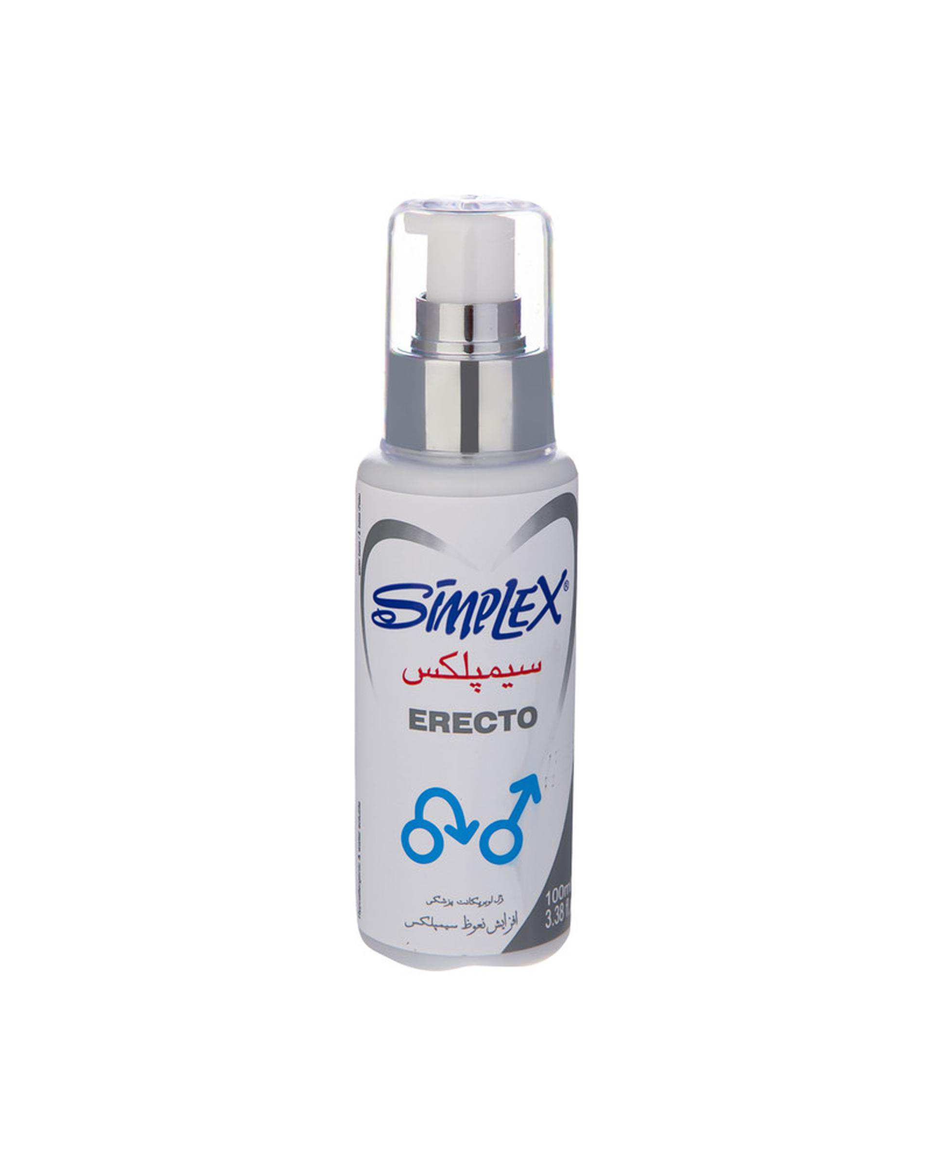 ژل لوبریکانت افزایش نعوظ سیمپلکس Simplex مدل Erecto حجم 100ml